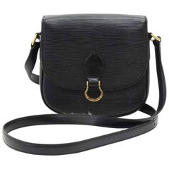 Vintage Louis Vuitton Mini Saint Cloud Black Epi Leather Crossbody Bag