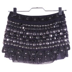 Vintage Louis Vuitton Mini Skirt – Wool 
Silk Blend, Size 36