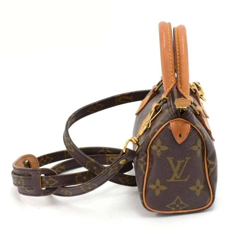 Vintage Louis Vuitton Mini Speedy Sac HL Monogram Canvas Hand Bag + Strap  at 1stDibs