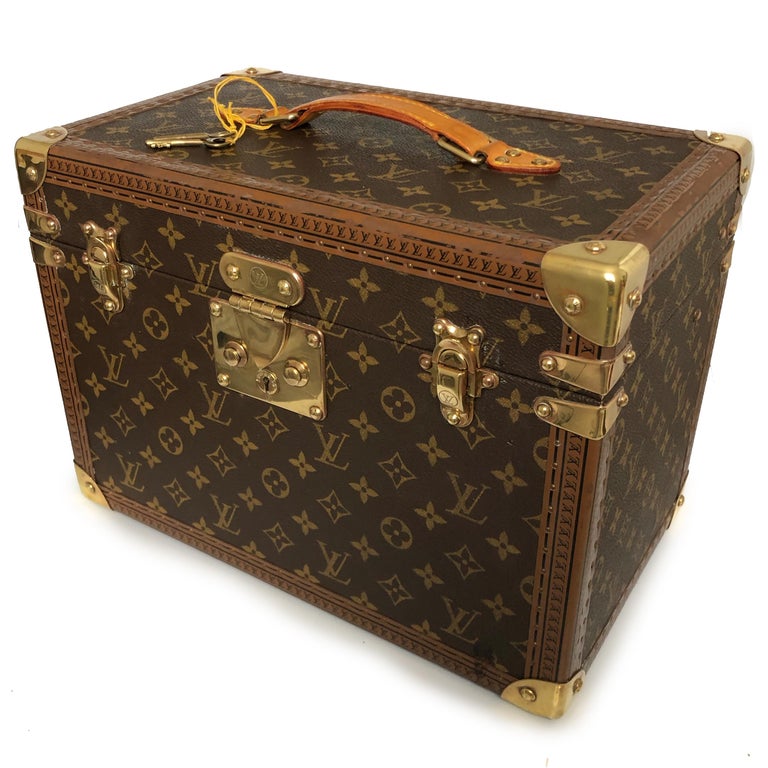 Louis Vuitton, Bags, Authentic Louis Vuitton Monogram Vanity Makeup Train  Case Travel Bag