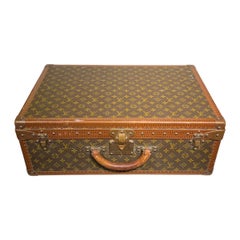 Vintage Louis Vuitton Monogram Canvas Alzer 60 Trunk / Suitcase