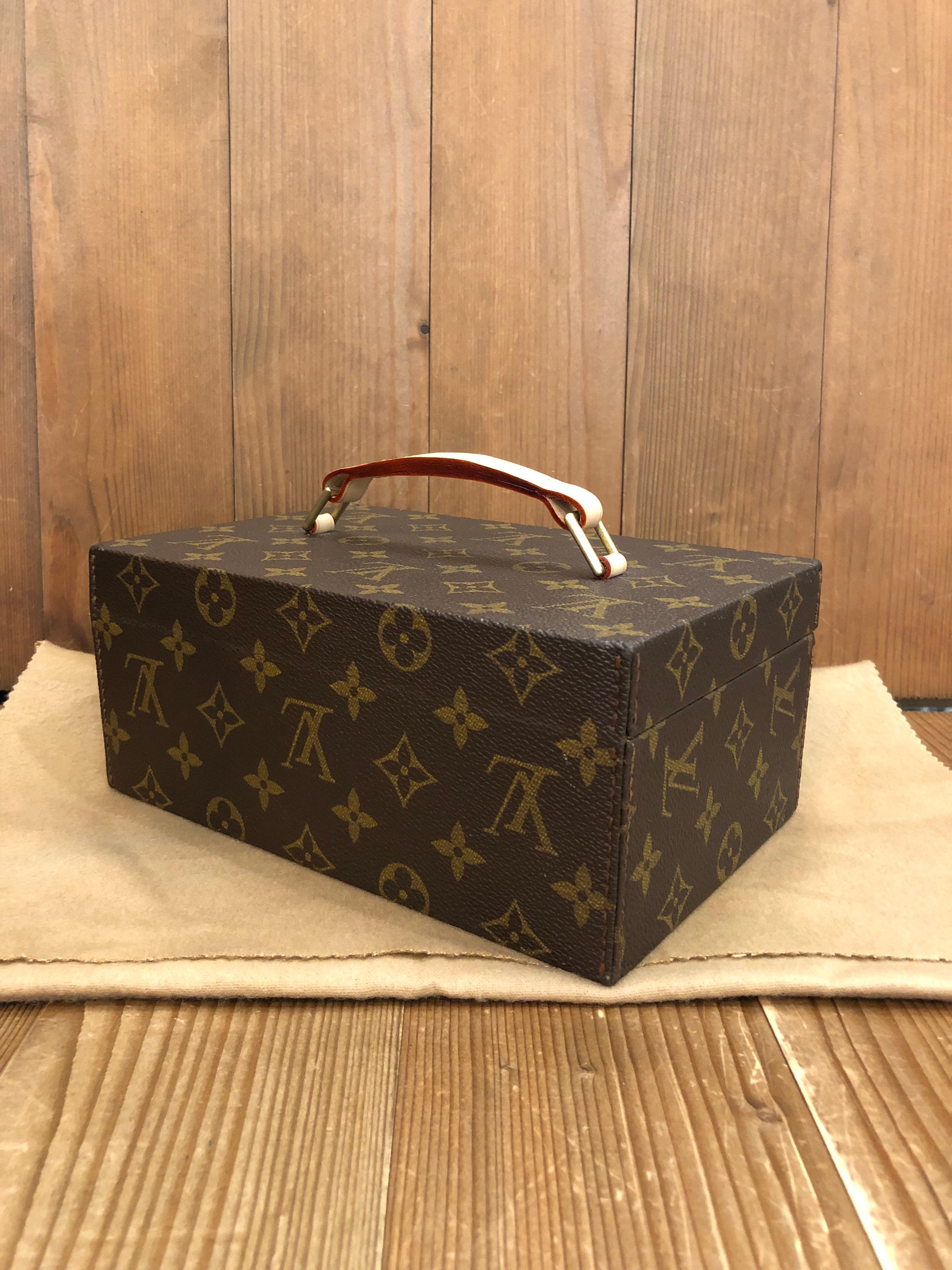 Vintage LOUIS VUITTON Monogram Canvas Boite A Tout Jewelry Case Trunk In Good Condition In Bangkok, TH