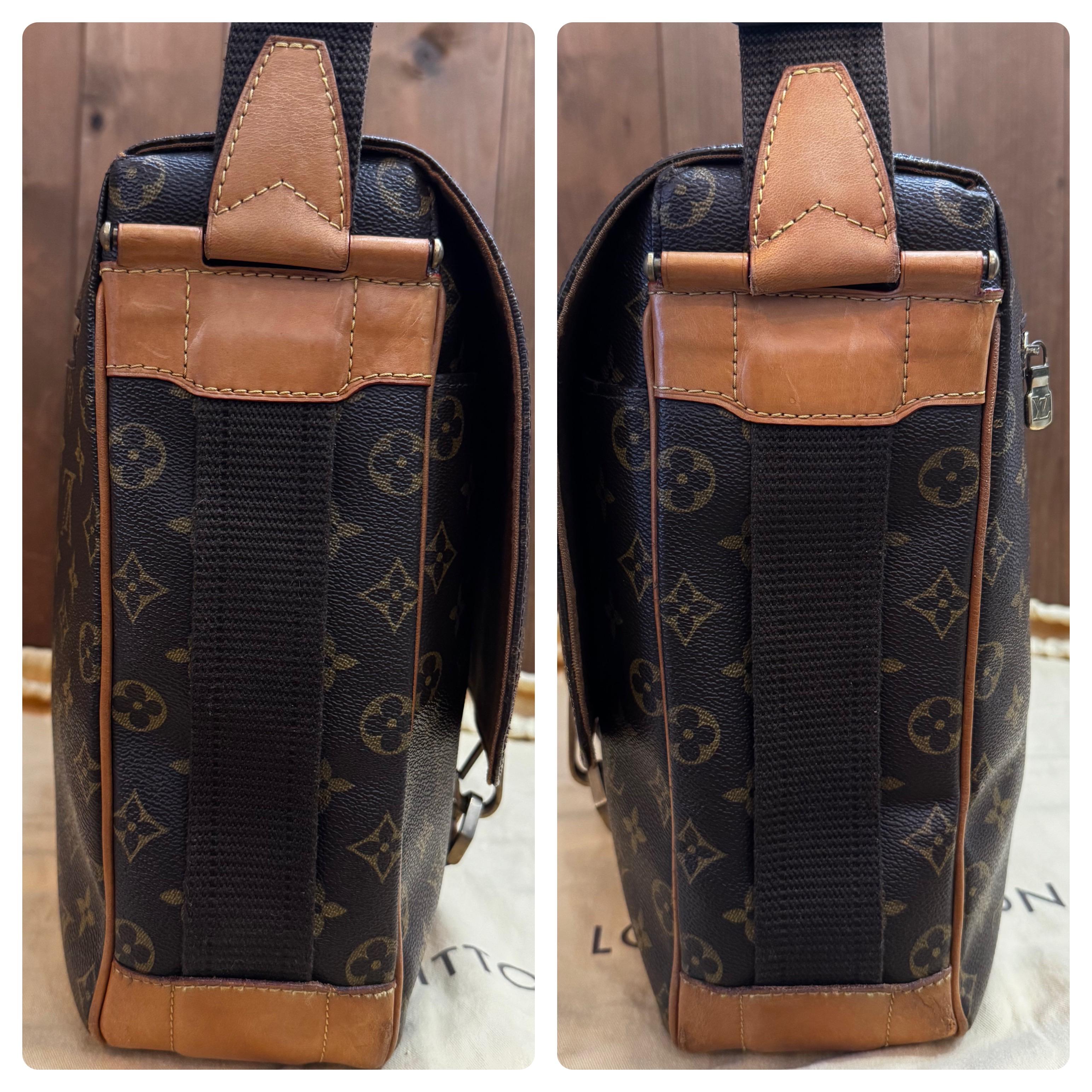 Vintage LOUIS VUITTON Monogram Canvas Dersou Messenger Bag Brown Custom-Made 3