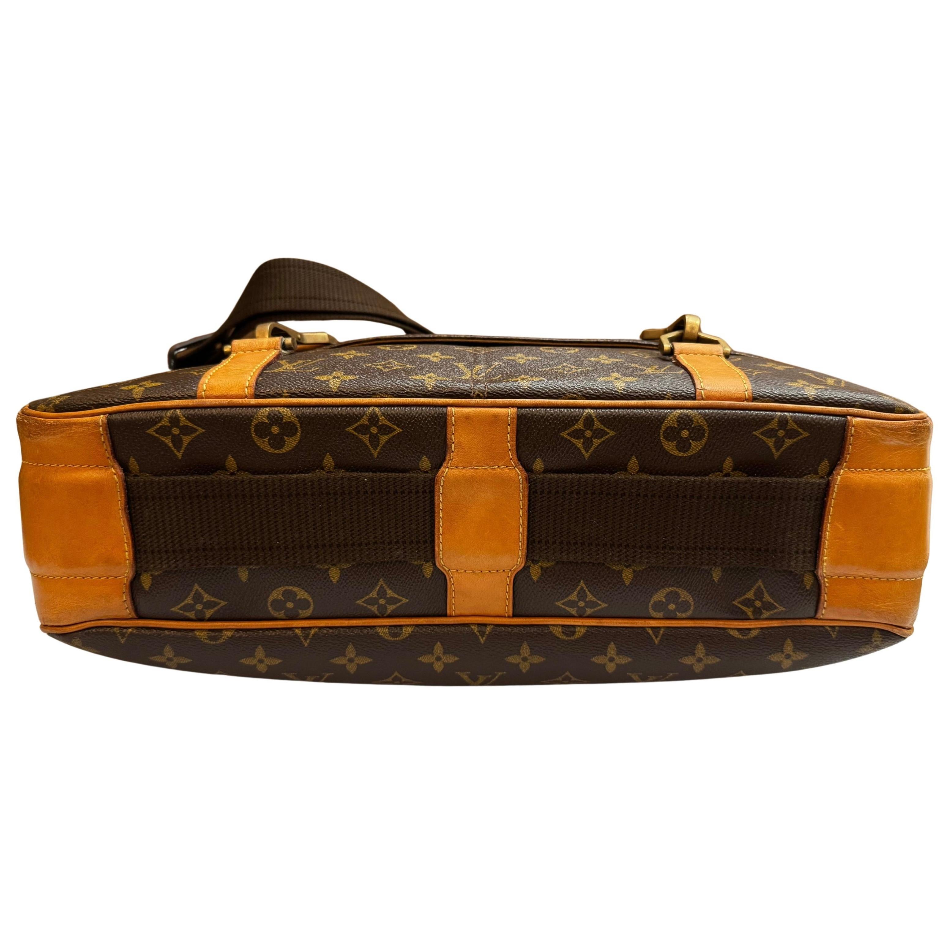 Vintage LOUIS VUITTON Monogram Canvas Dersou Messenger Bag Brown Custom-Made 2