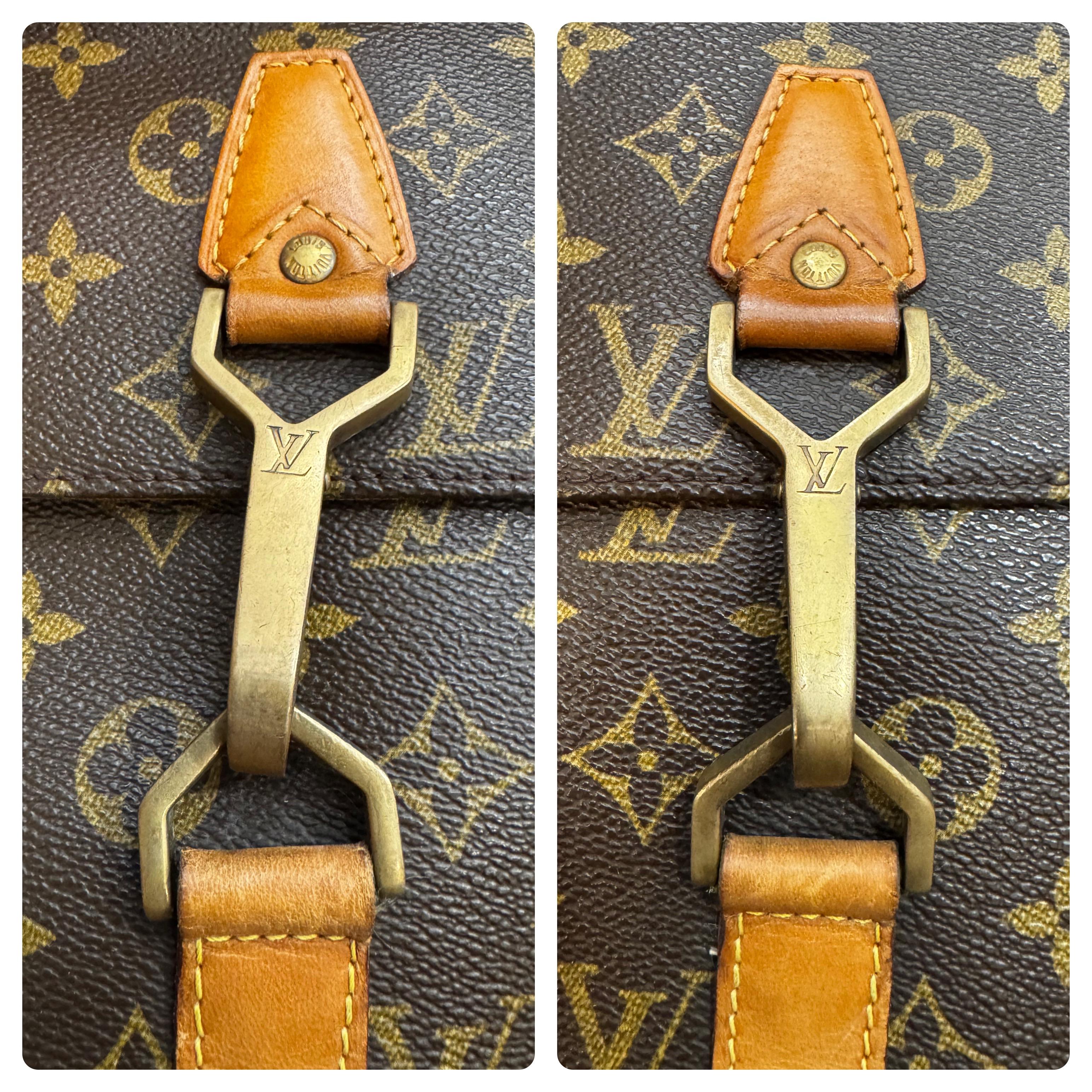 Vintage LOUIS VUITTON Monogram Canvas Dersou Messenger Bag Brown Custom-Made 1