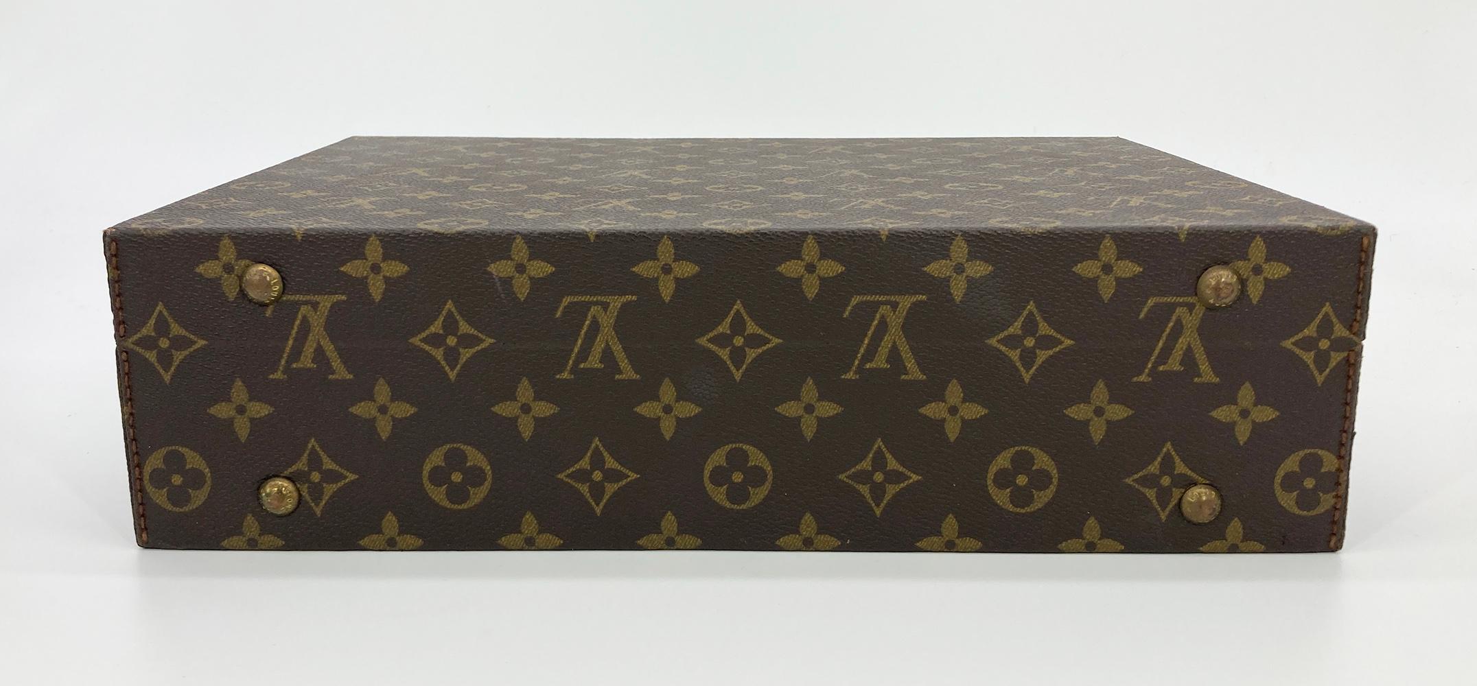 Black Vintage Louis Vuitton Monogram Jewelry Case c1970s For Sale