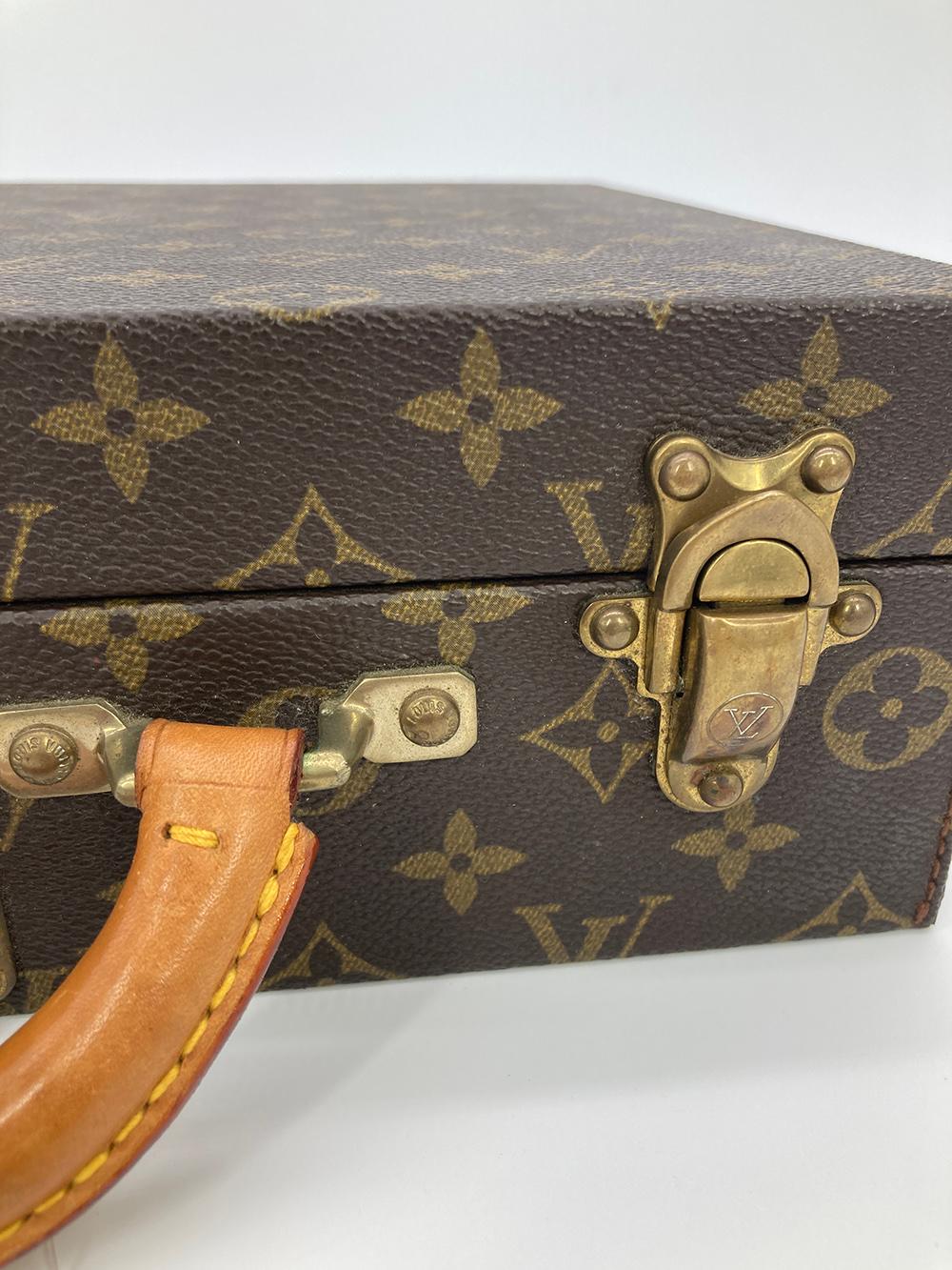 Vintage Louis Vuitton Monogramm Schmuckkoffer c1970s im Angebot 3