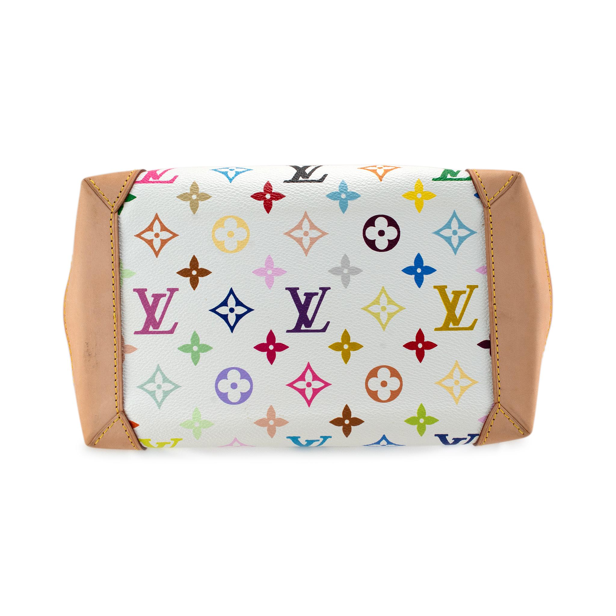 Vintage Louis Vuitton Monogram Multicolore Audra M40047 White Handbag For Sale 6