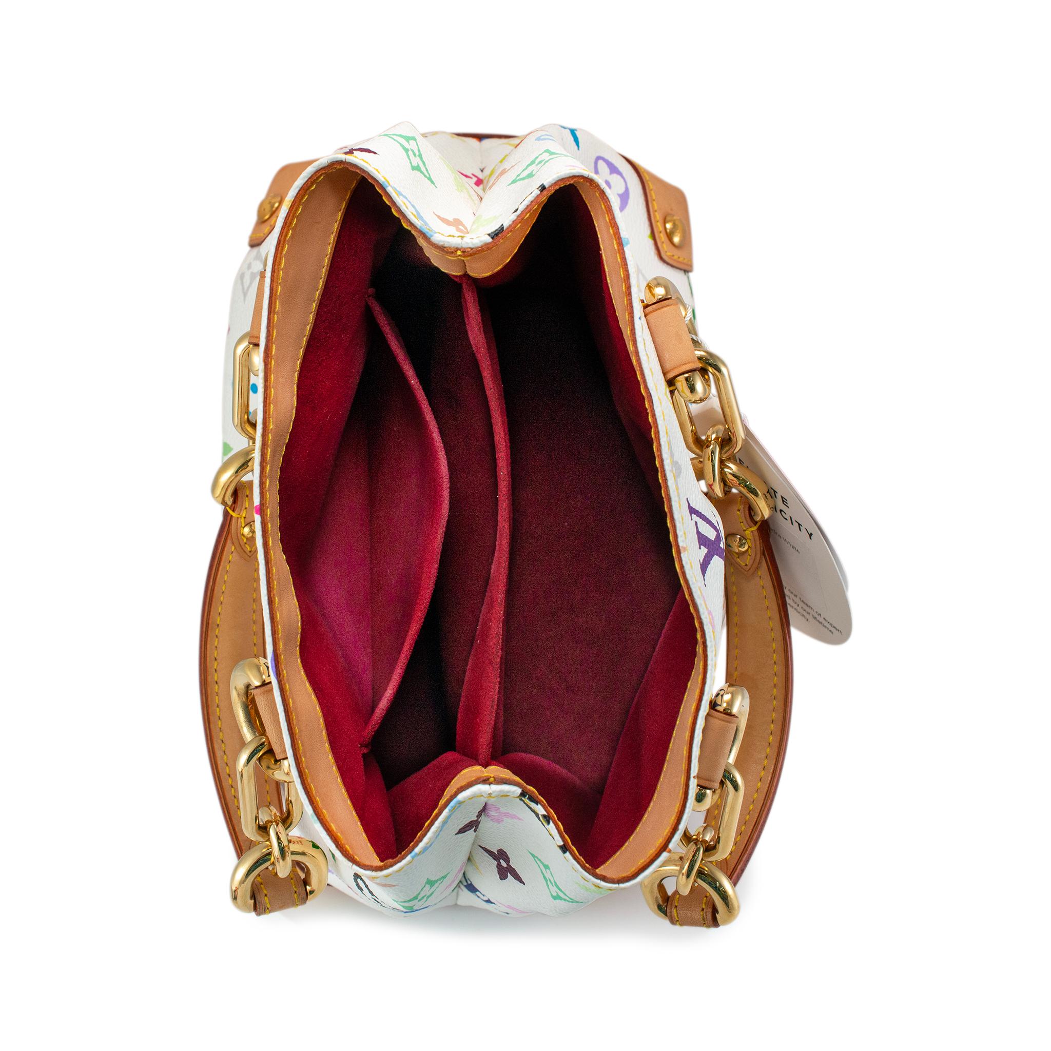 Vintage Louis Vuitton Monogram Multicolore Audra M40047 White Handbag For Sale 7