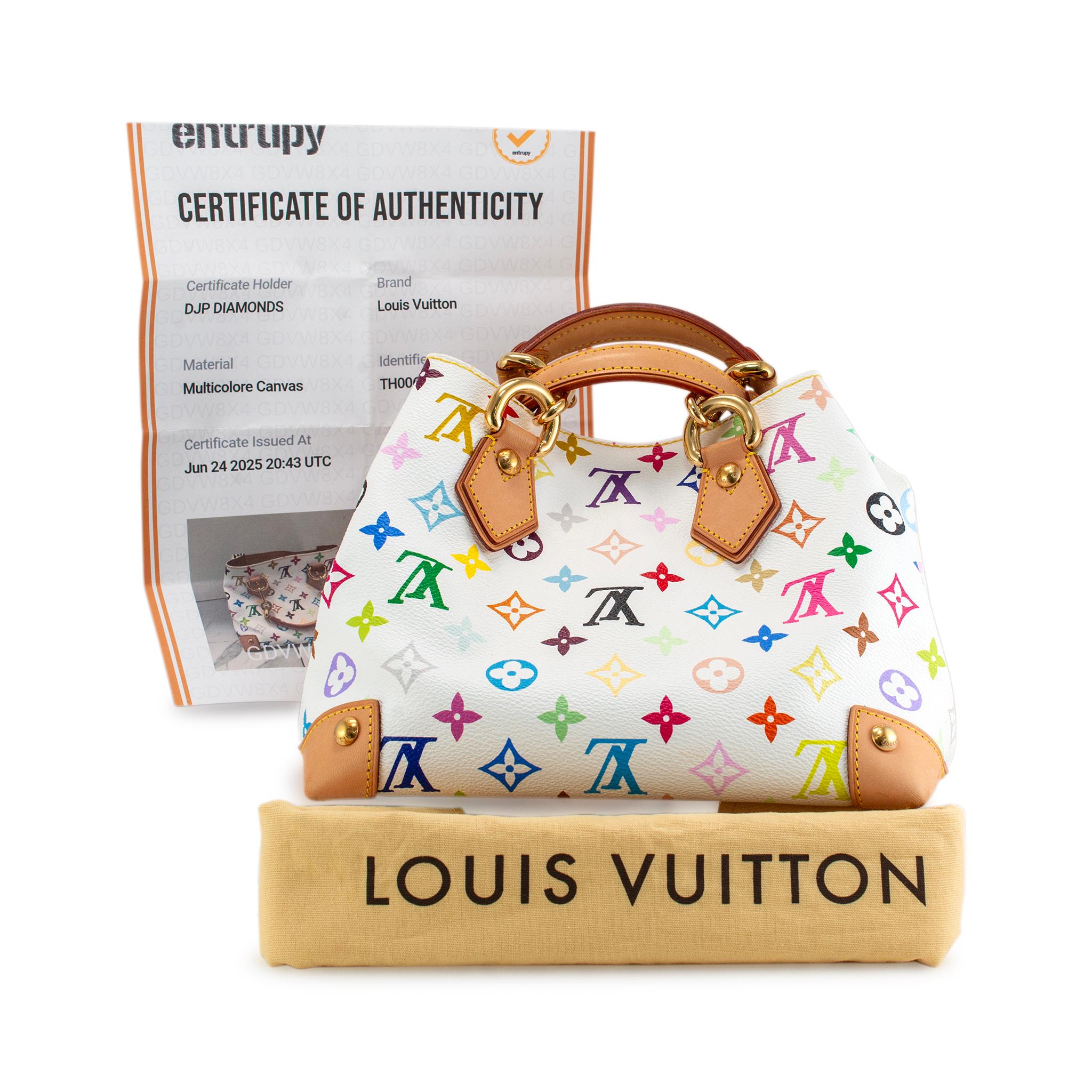Vintage Louis Vuitton Monogram Multicolore Audra M40047 White Handbag For Sale 10