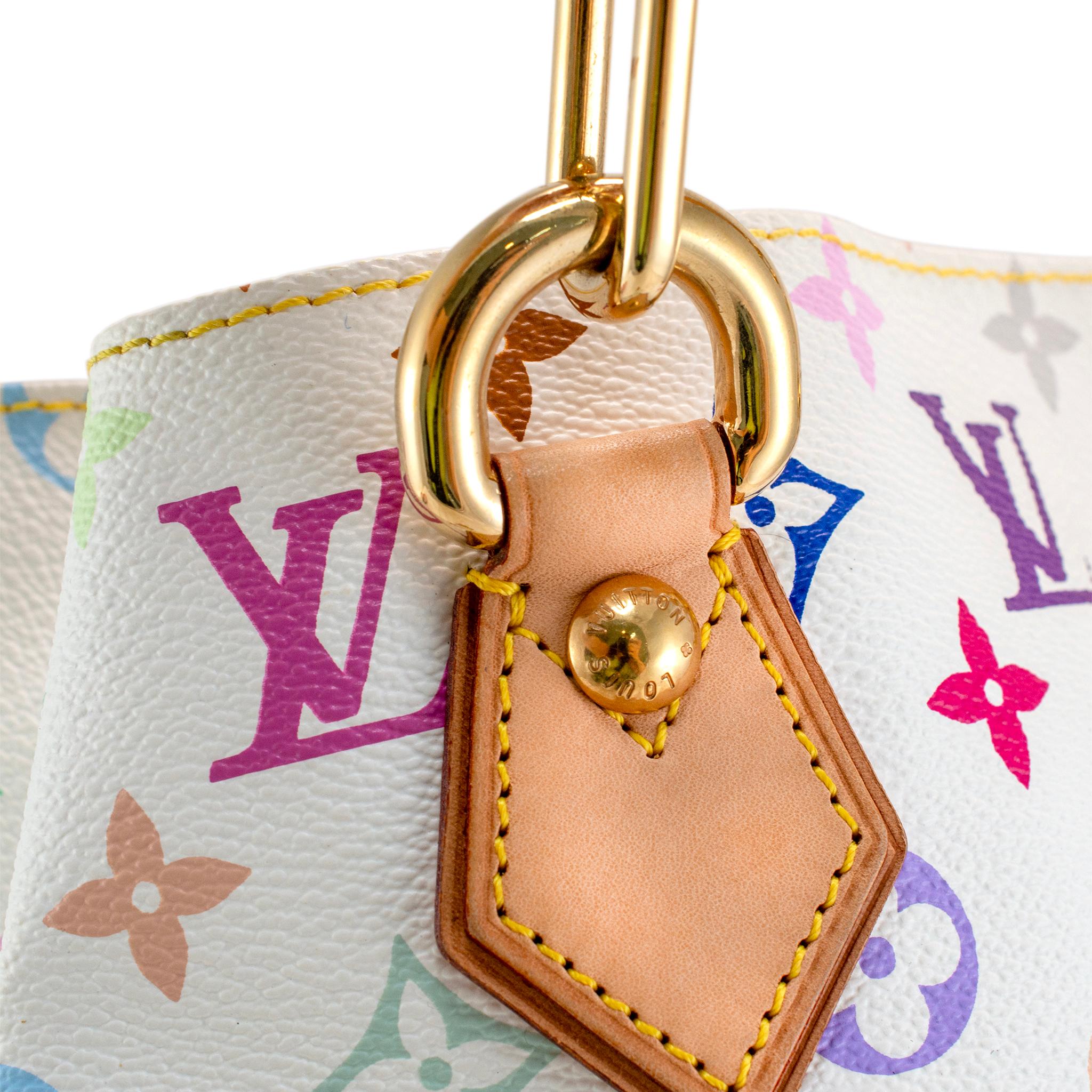 Women's Vintage Louis Vuitton Monogram Multicolore Audra M40047 White Handbag For Sale