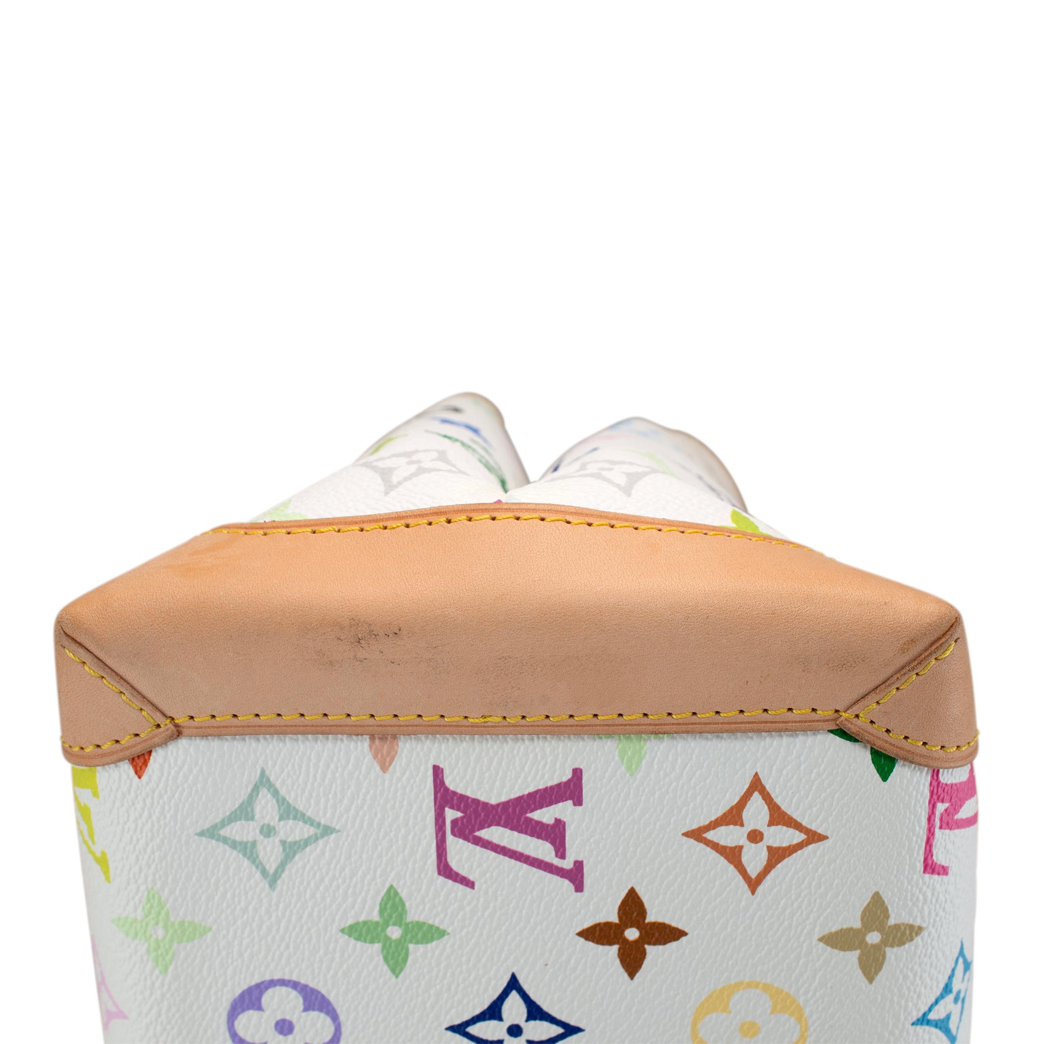 Vintage Louis Vuitton Monogram Multicolore Audra M40047 White Handbag For Sale 3