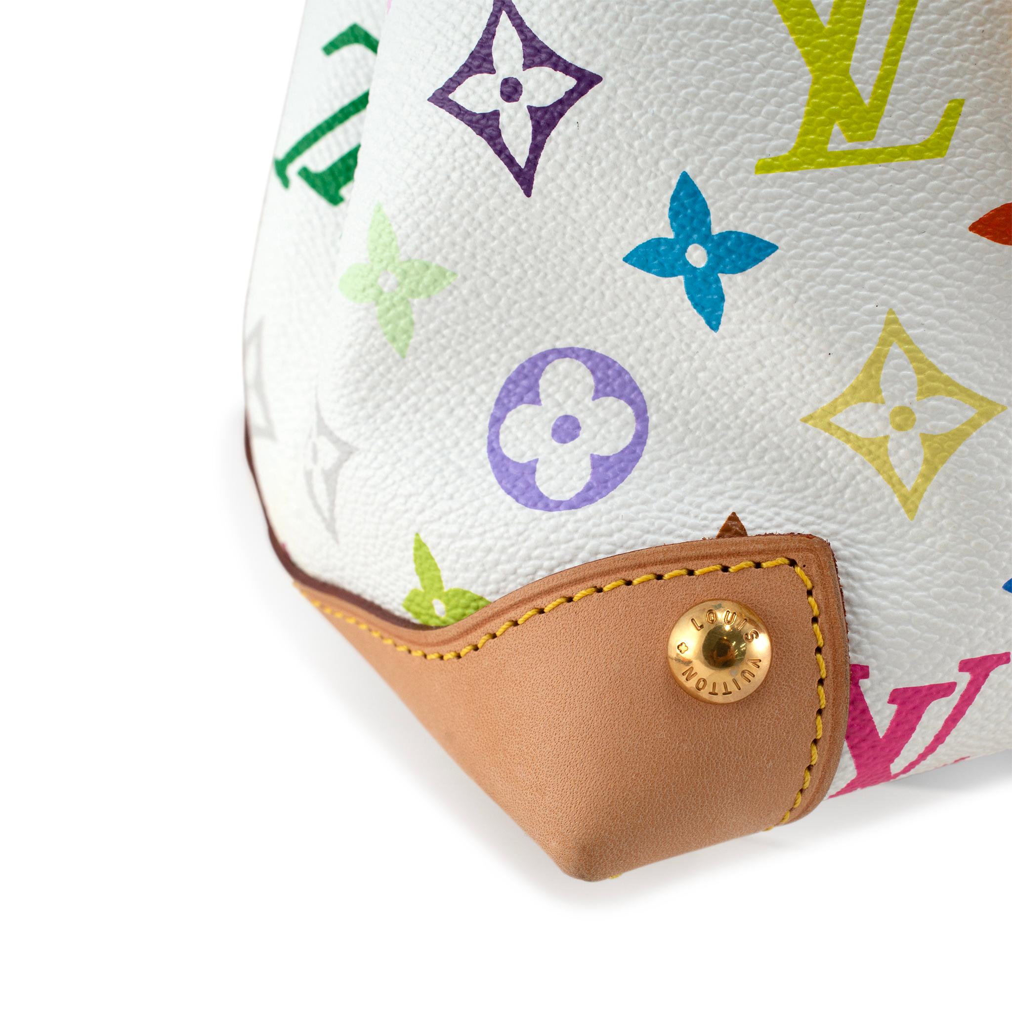 Vintage Louis Vuitton Monogram Multicolore Audra M40047 White Handbag For Sale 4