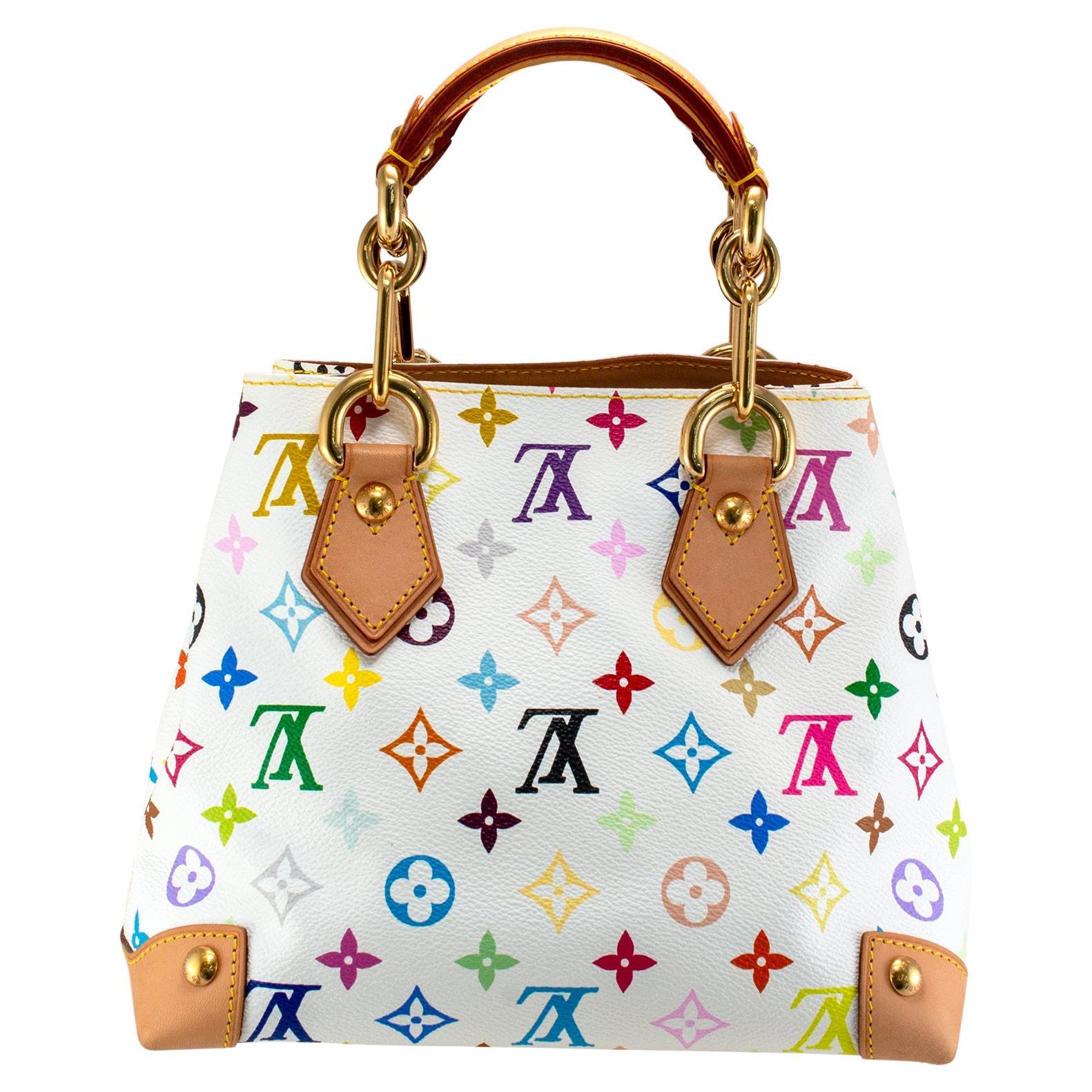 Vintage Louis Vuitton Monogram Multicolore Audra M40047 White Handbag
