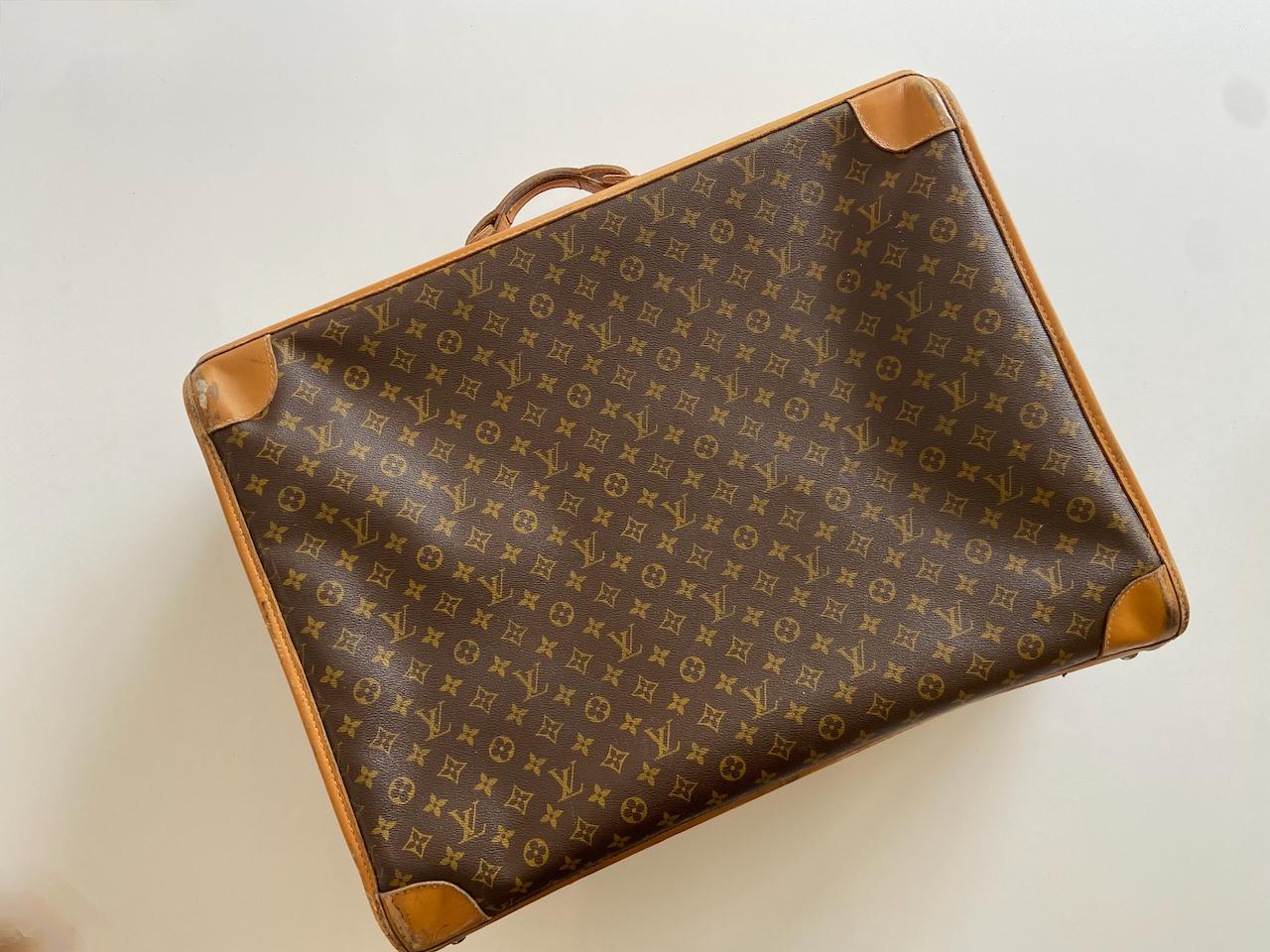 20th Century Vintage Louis Vuitton Monogram Overnight Case Trunk Luggage, circa 1980 For Sale