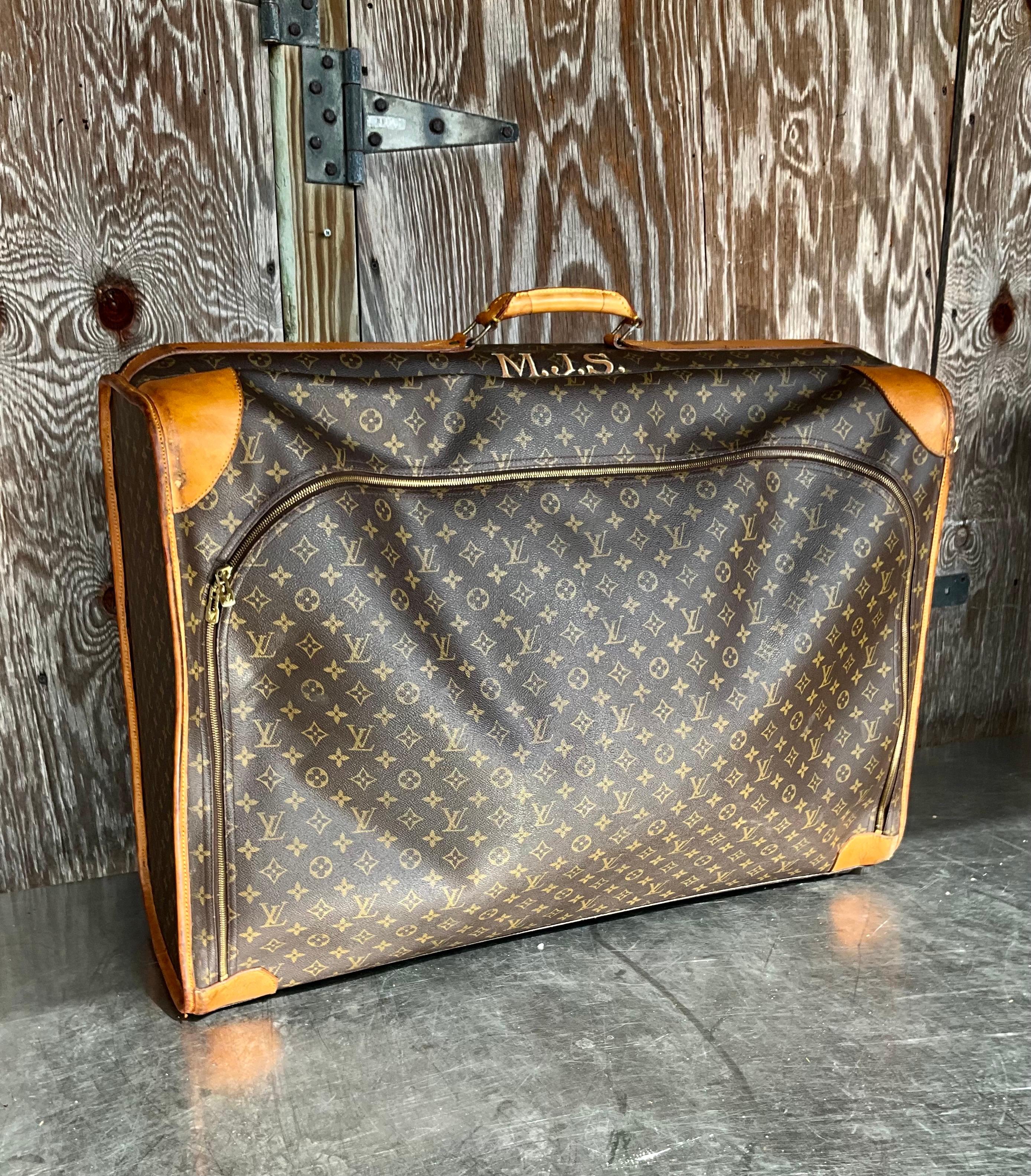 Brown Vintage Louis Vuitton Monogram Pullman Suitcase For Sale