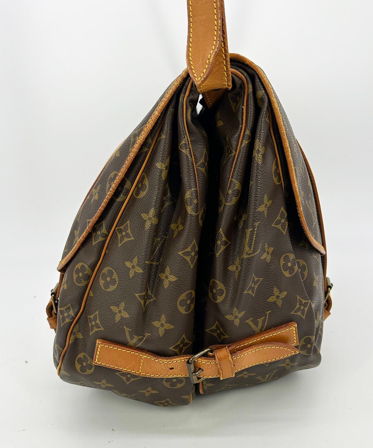 Vintage Louis Vuitton Monogram Samur 43 Messenger Umhängetasche im Angebot 1