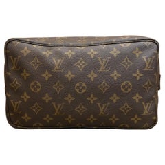 Used LOUIS VUITTON Monogram Trousse 28 Cosmetic Pouch Clutch Bag