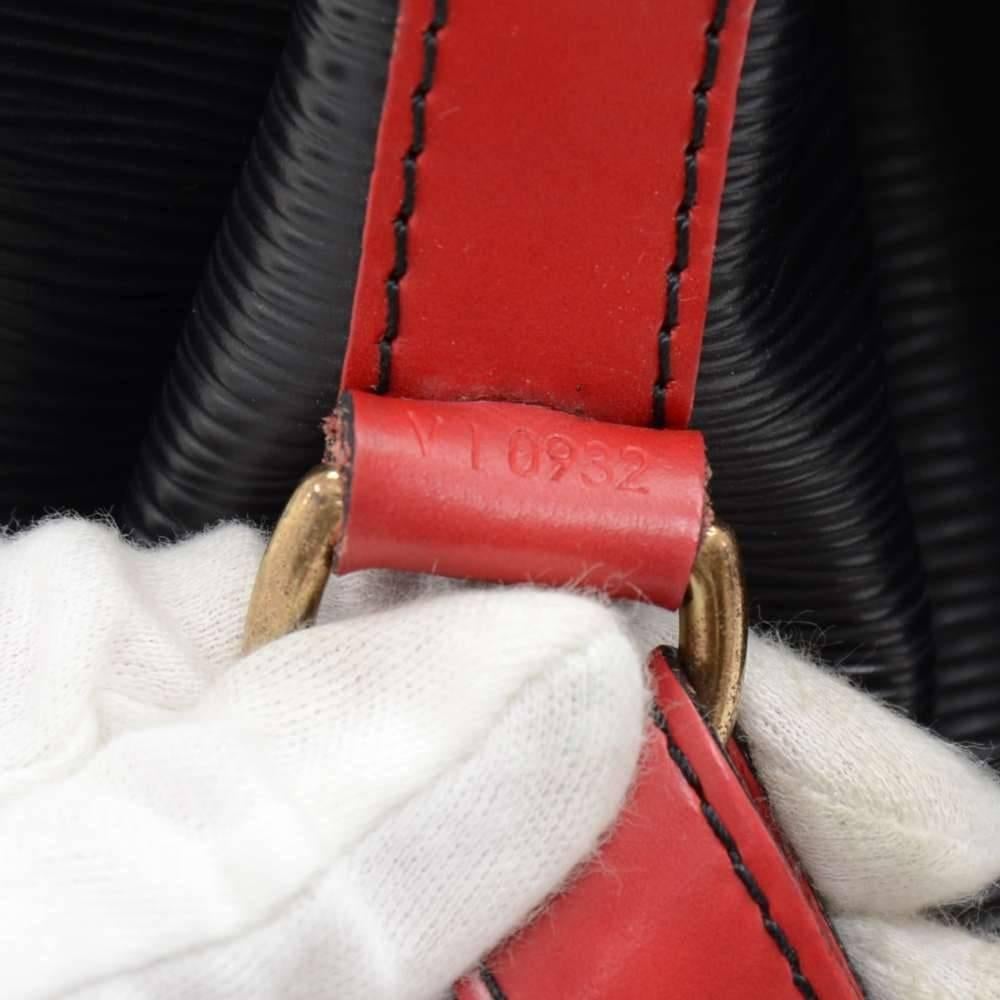 Vintage Louis Vuitton Noe Large Red Black Vio Epi Leather Shoulder Bag 3