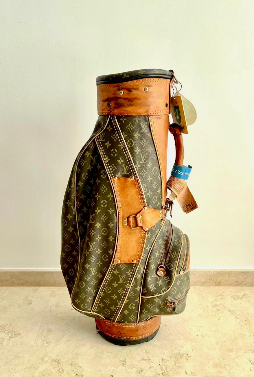 Brown Vintage Louis Vuitton Original Monogram  Golf Bag 1970´s