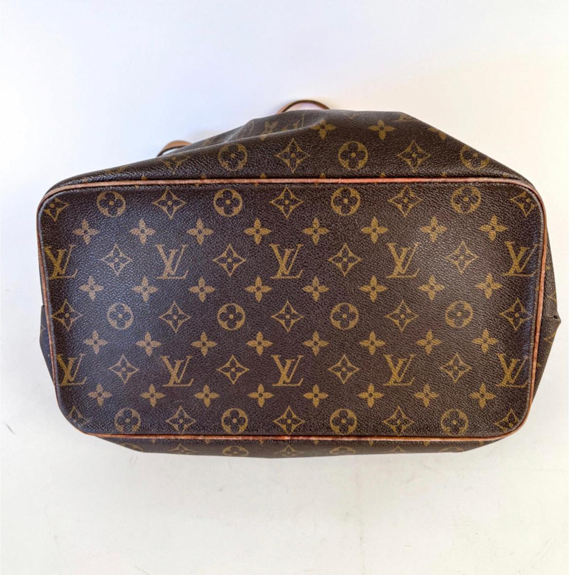 Vintage Louis Vuitton Palermo GM Tote Monogram Canvas Vachetta Leather 2008 For Sale 6