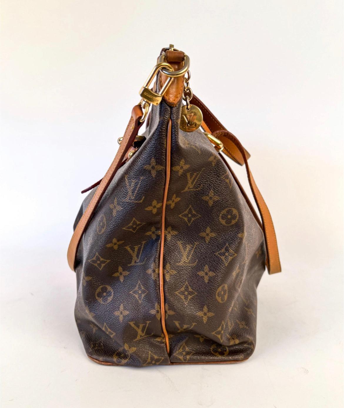 Vintage Louis Vuitton Palermo GM Tote Monogram Canvas Vachetta Leather 2008 For Sale 1