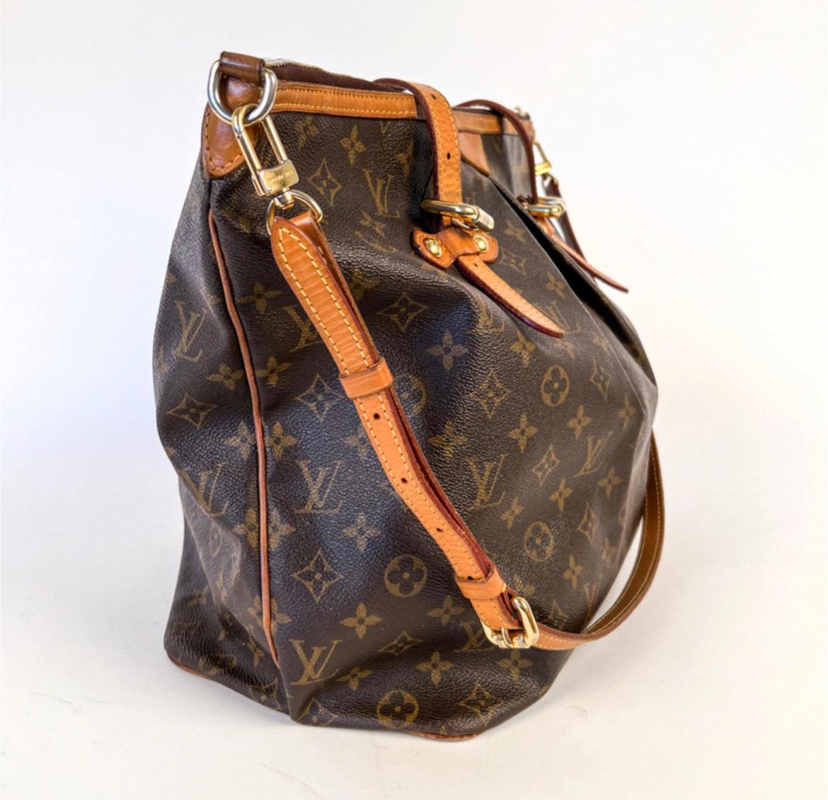 Vintage Louis Vuitton Palermo GM Tote Monogram Canvas Vachetta Leather 2008 For Sale 3