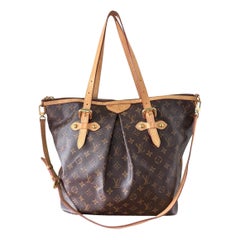 Vintage Louis Vuitton Palermo GM Tragetasche Monogramm Segeltuch Vachetta Leder 2010 Vintage Louis Vuitton Palermo GM Tragetasche Monogramm Segeltuch Vachetta Leder 2010