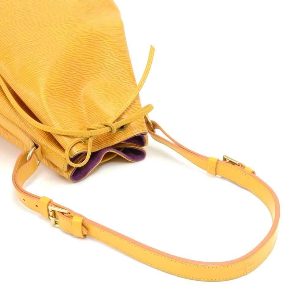 Vintage Louis Vuitton Petit Noe Yellow Epi Leather Shoulder Bag  2
