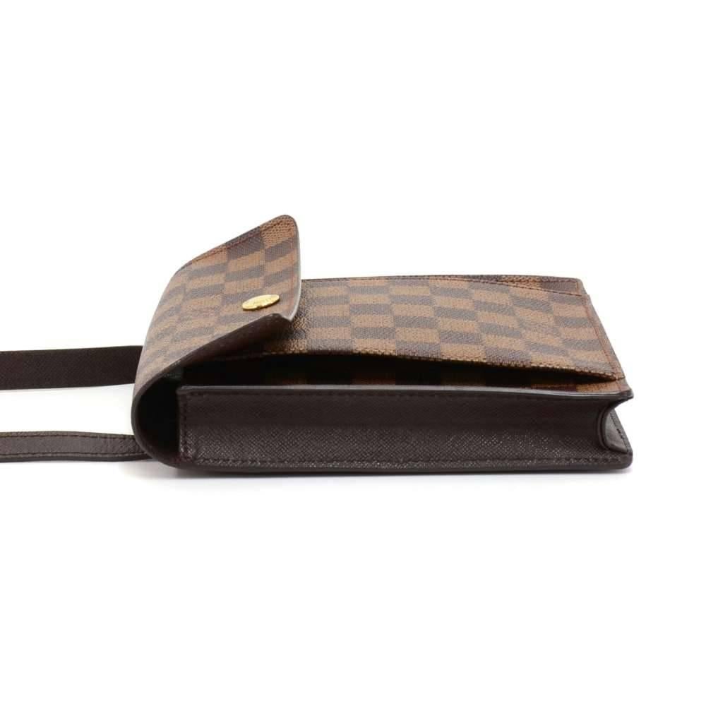 Black Vintage Louis Vuitton Pimlico Ebene Damier Canvas Crossbody Bag
