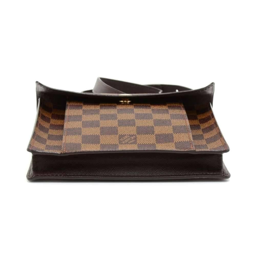Vintage Louis Vuitton Pimlico Ebene Damier Canvas Crossbody Bag In Good Condition In Fukuoka, Kyushu