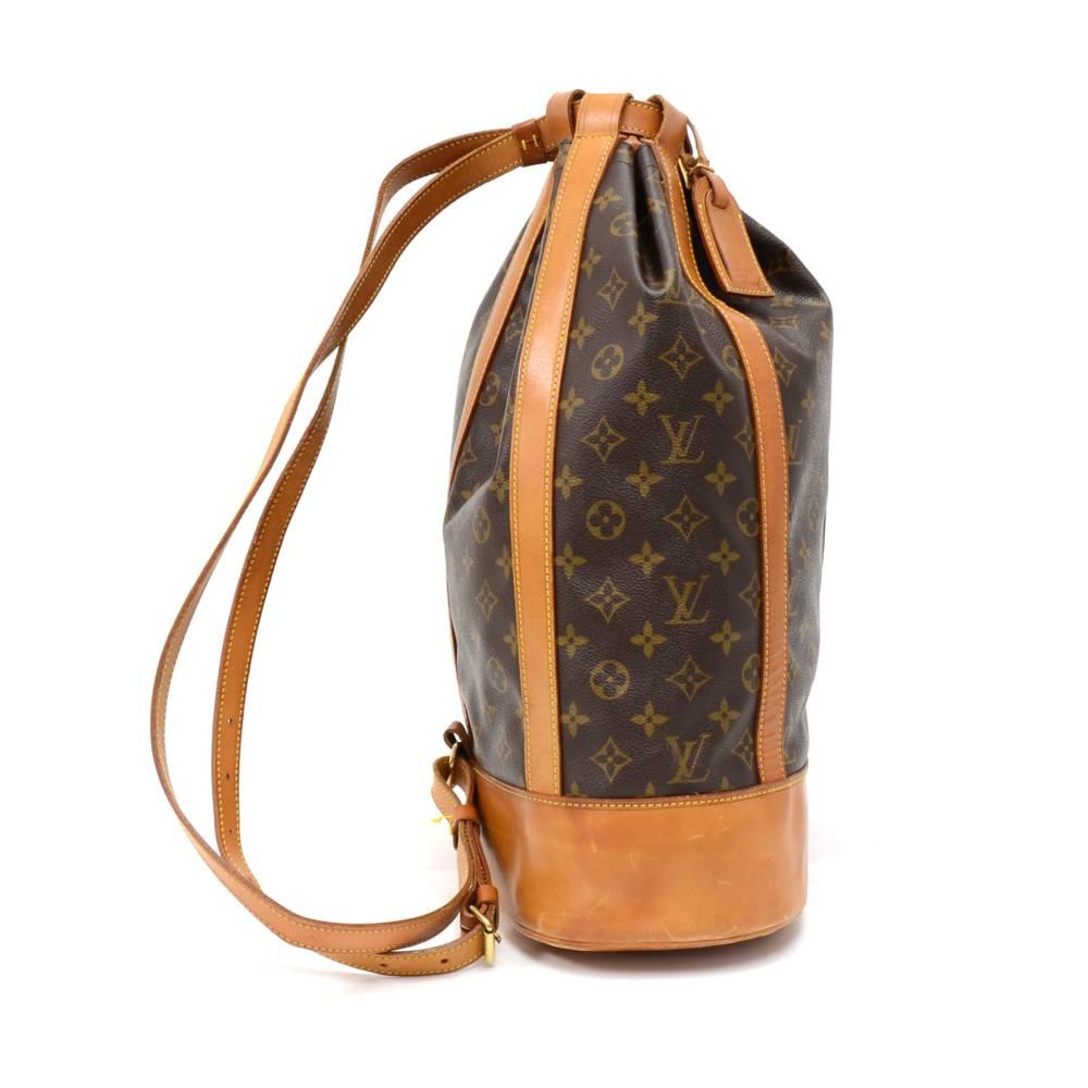 Brown Vintage Louis Vuitton Randonee GM Monogram Canvas Shoulder Bag