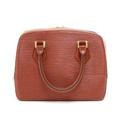 Louis Vuitton Vintage Sablon Brown Kenyan Fawn Epi Leather Hand Bag