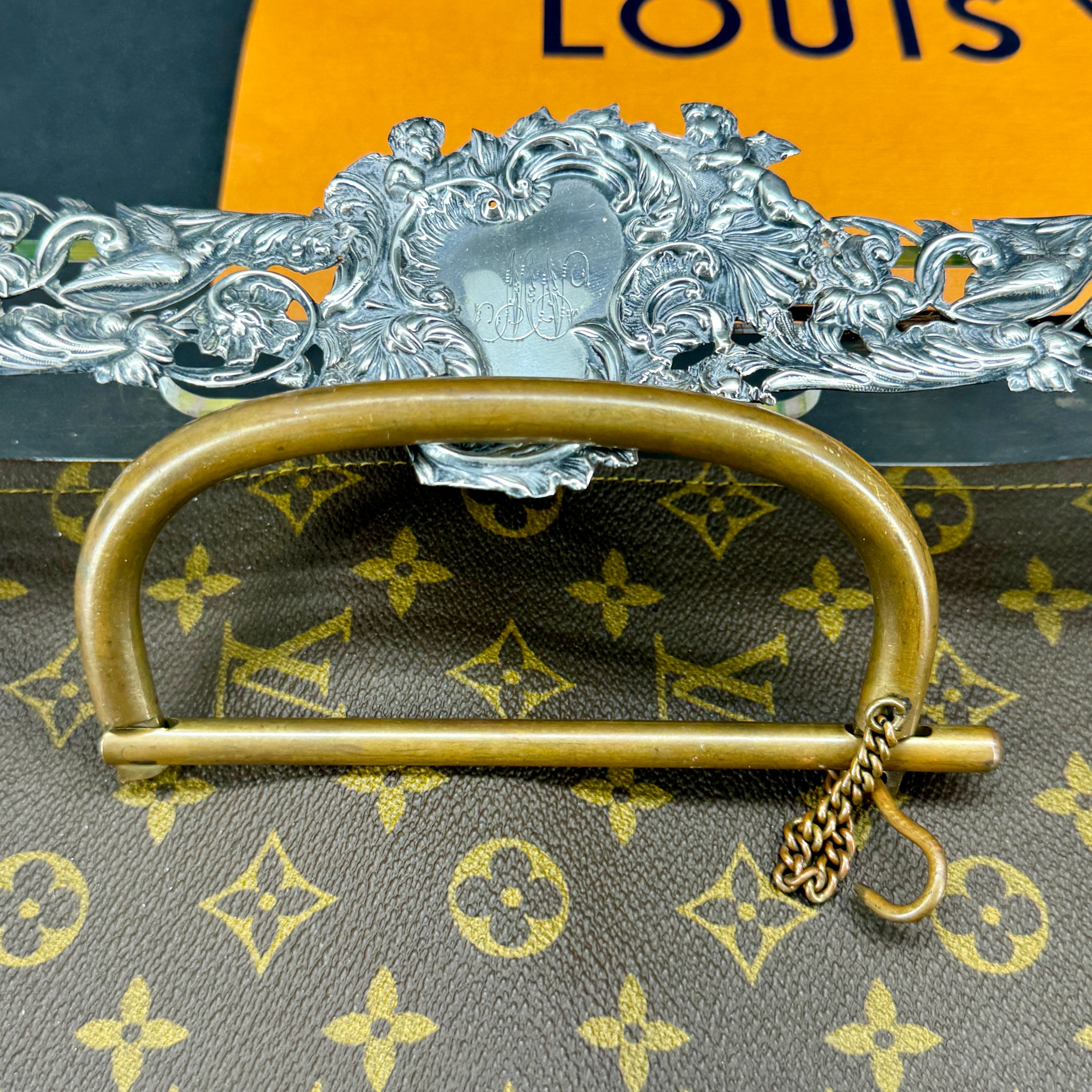 20th Century Vintage Louis Vuitton Sac Marin Duffle Bag Brass Handle Hardware 