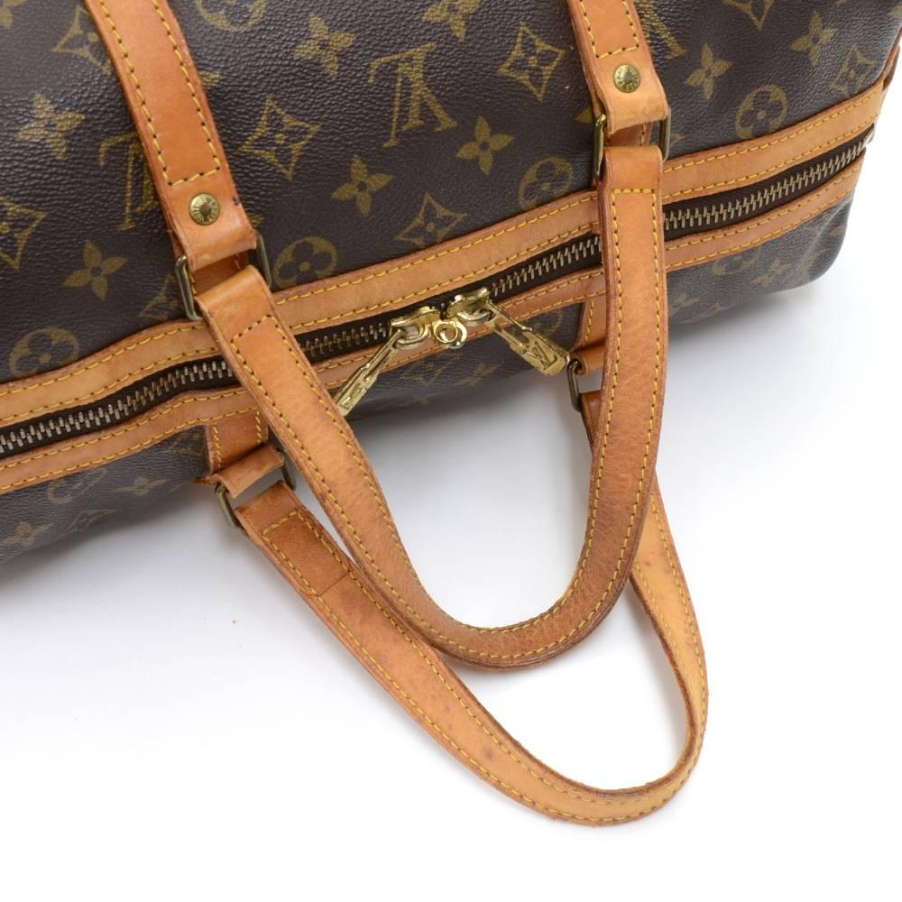 Vintage Louis Vuitton Sac Souple 35 Monogram Canvas Duffle Hand Bag 1