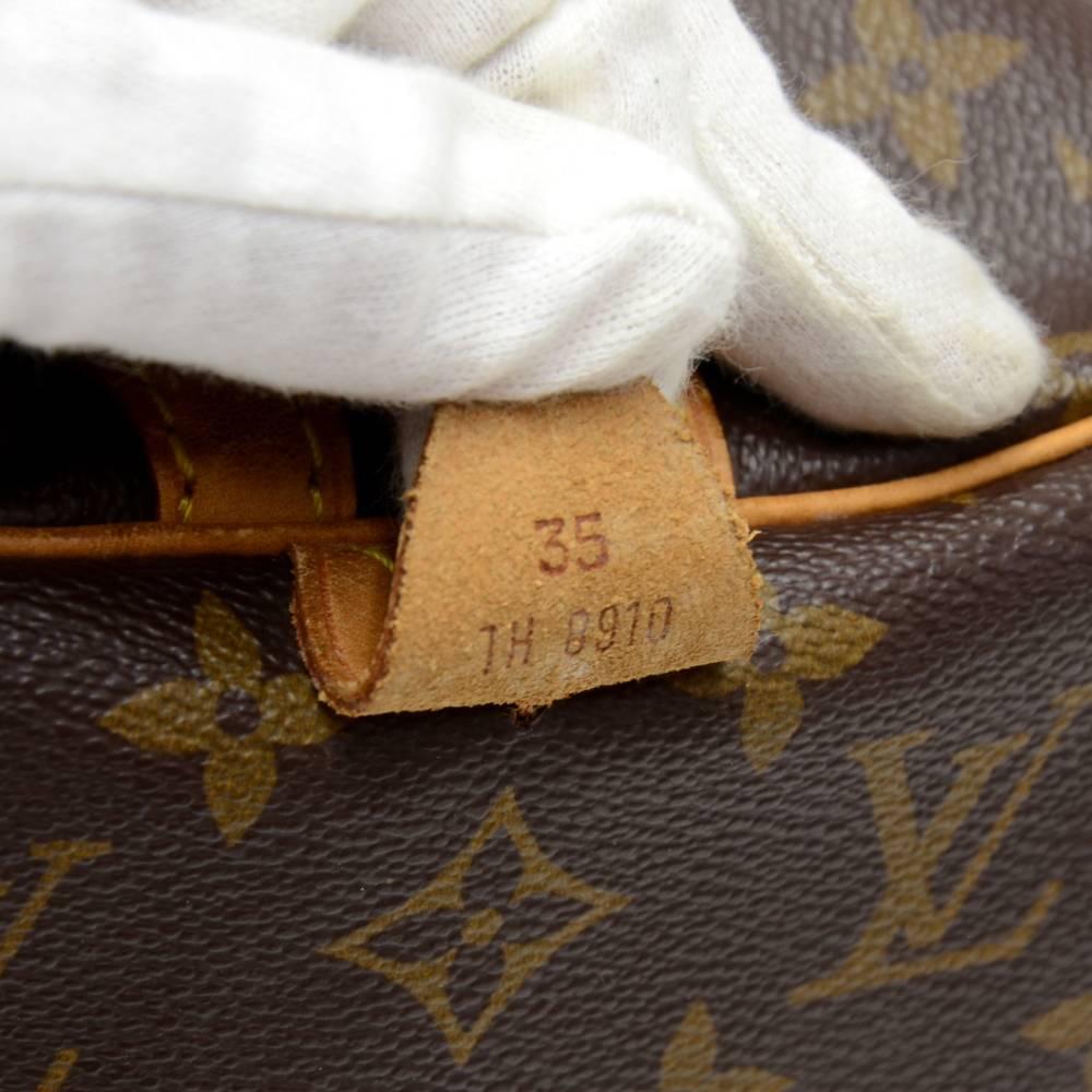Vintage Louis Vuitton Sac Souple 35 Monogram Canvas Duffle Hand Bag 4