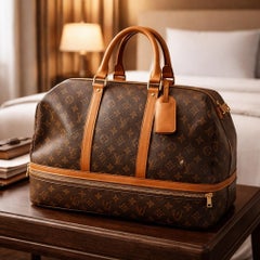 Vintage Louis Vuitton 'Sac Sport' monogram Boston bag