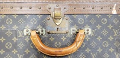 Vintage Louis Vuitton Signature Brown Leather Embossed Trunk, 20th Century