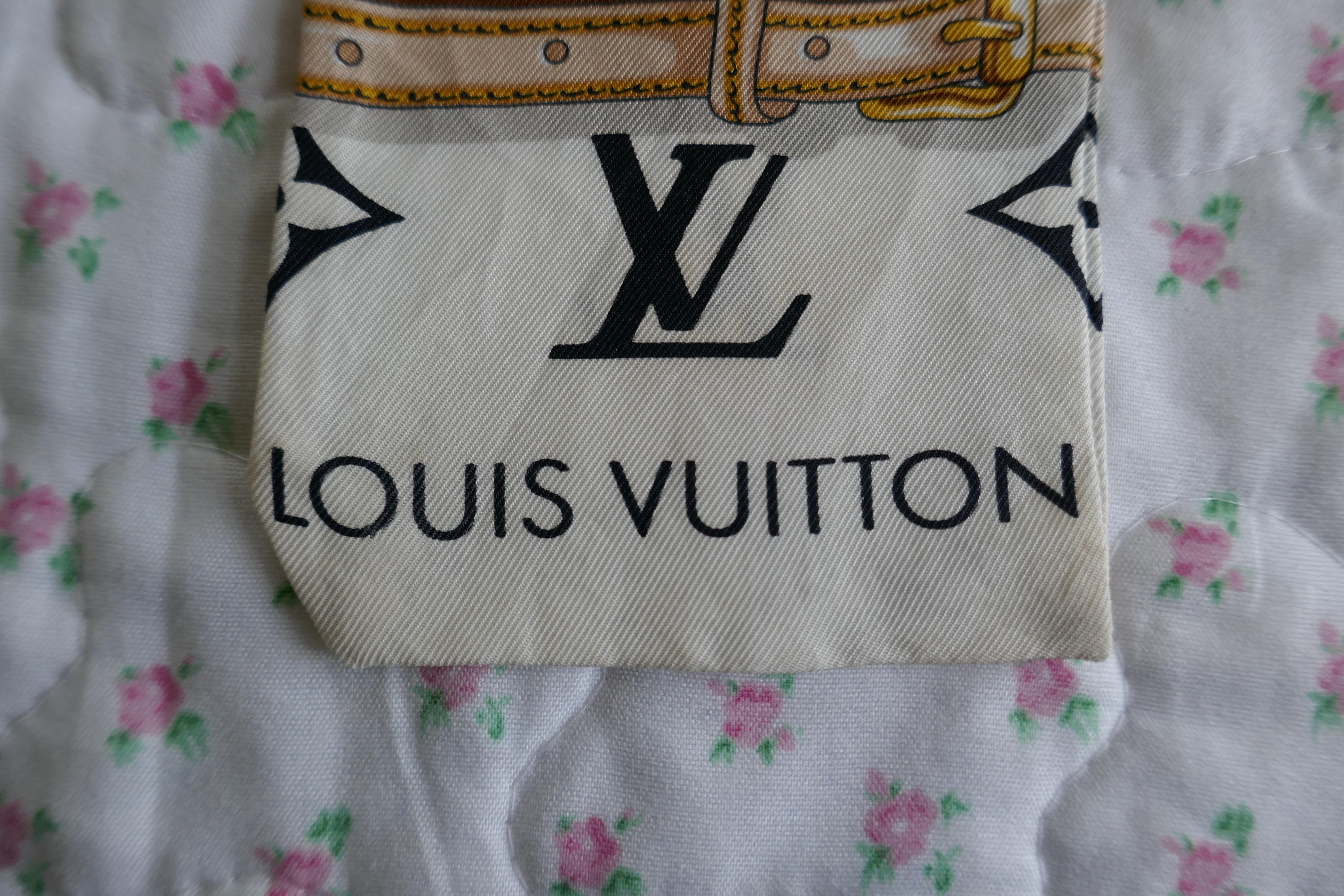 Black Vintage Louis Vuitton Silk Tie Scarf