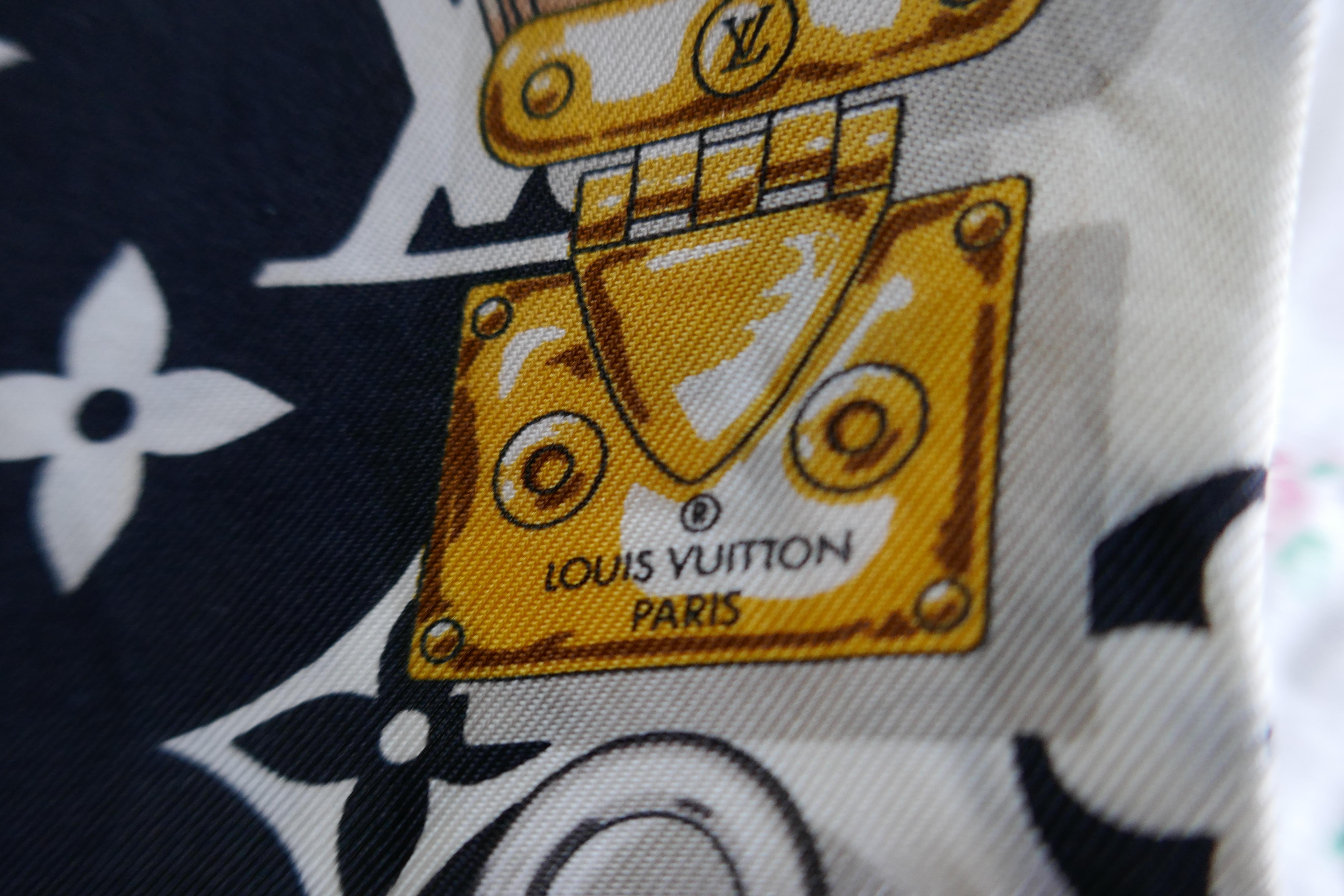 Vintage Louis Vuitton Silk Tie Scarf In Good Condition In Chillerton, Isle of Wight