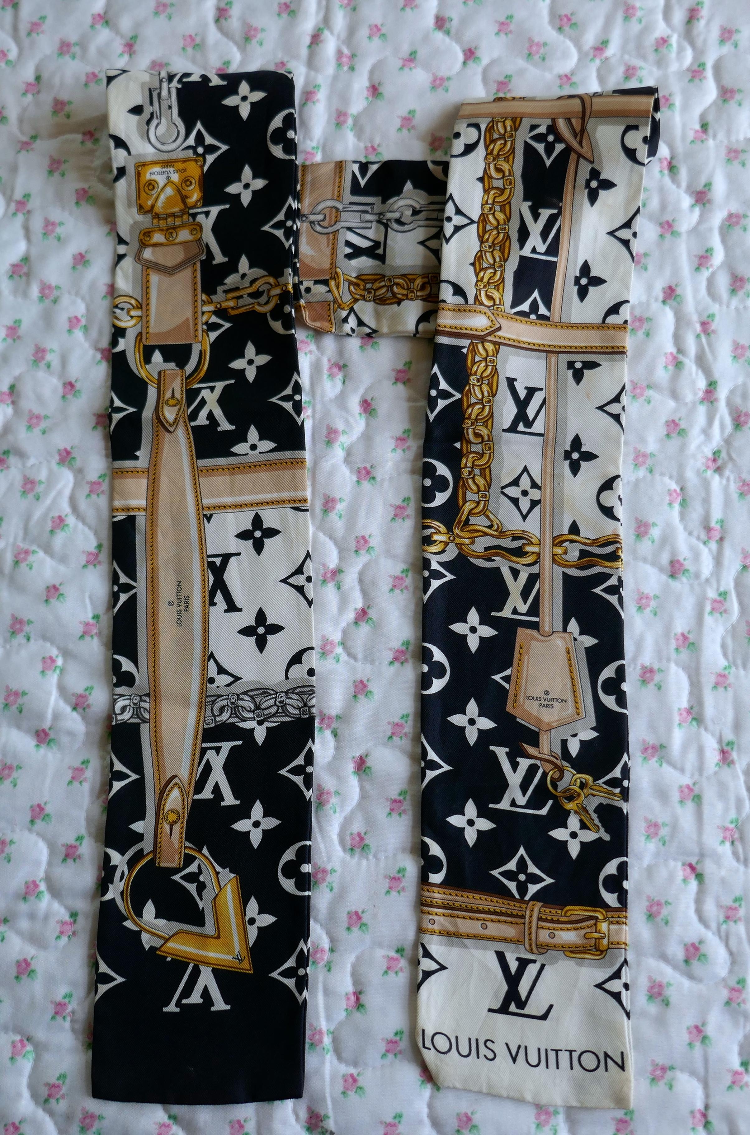 Women's or Men's Vintage Louis Vuitton Silk Tie Scarf