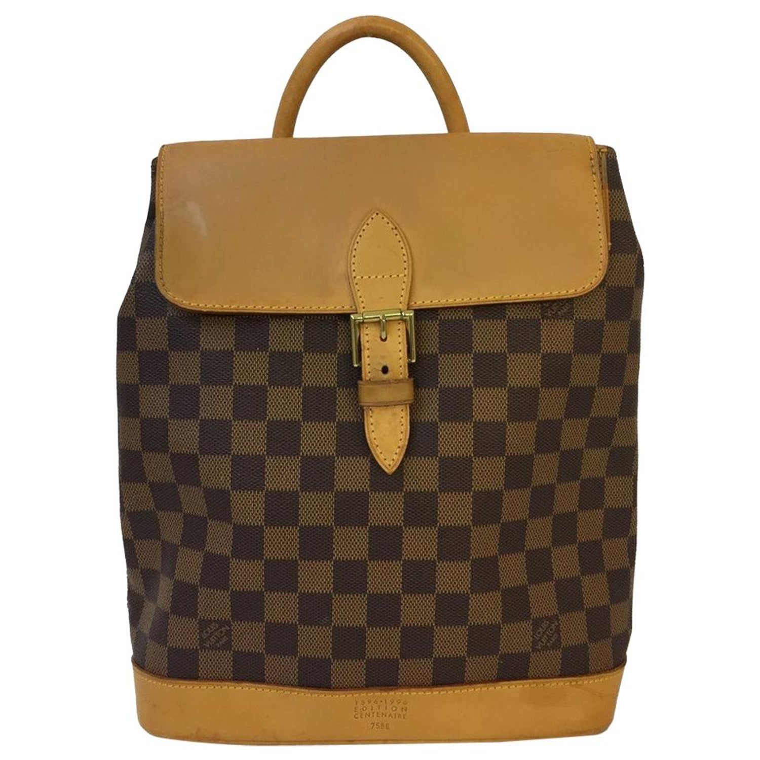 vuitton backpack gold plate