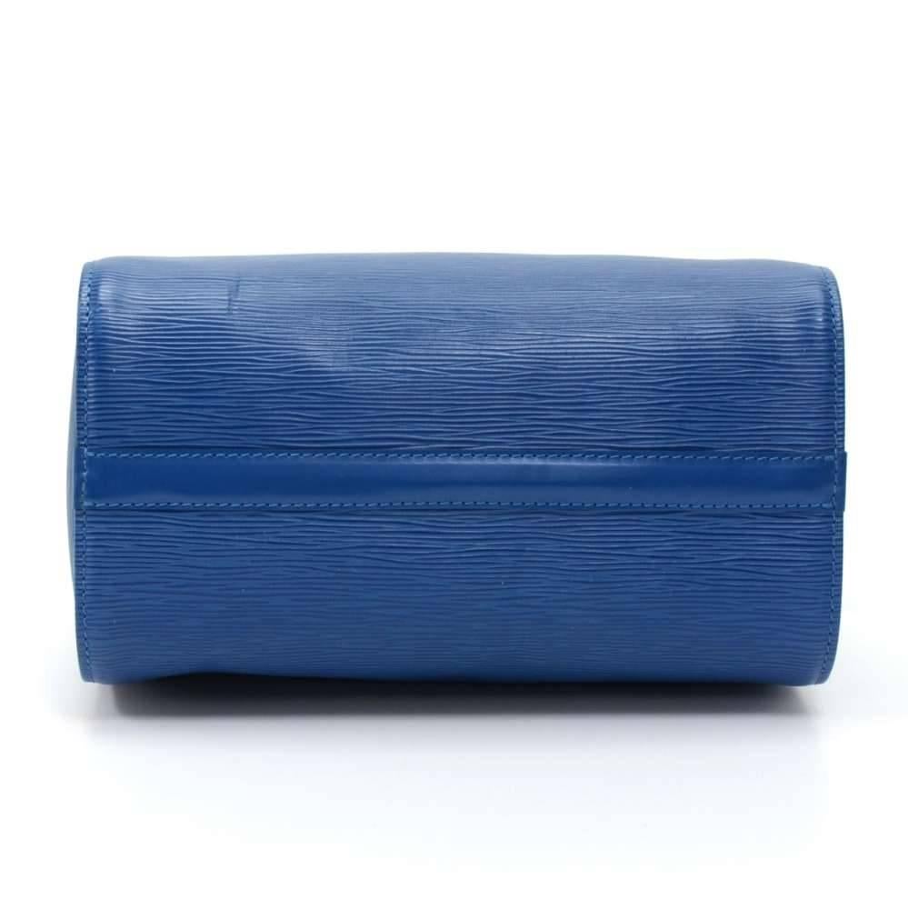 Vintage Louis Vuitton Speedy 25 Blue Epi Leather City Hand Bag  For Sale 1
