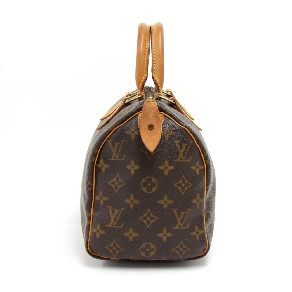 Black Louis Vuitton Vintage Speedy 25 Monogram Canvas City Hand Bag 