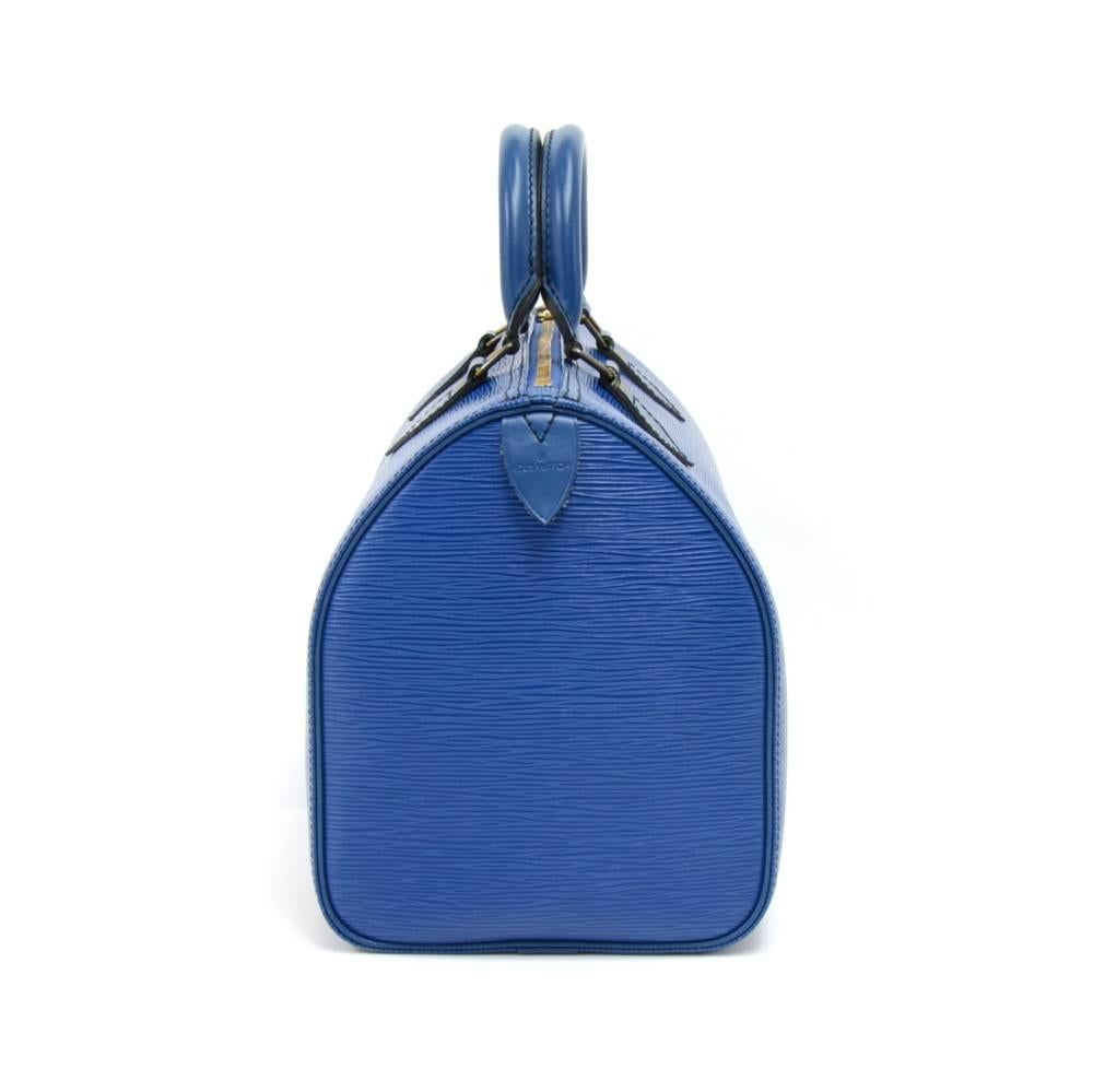 Women's Louis Vuitton Vintage Speedy 30 Blue Epi Leather City Hand Bag 