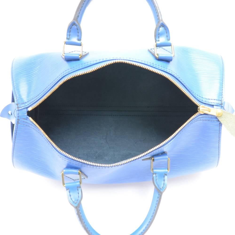 Louis Vuitton Vintage Speedy 30 Blue Epi Leather City Hand Bag  5