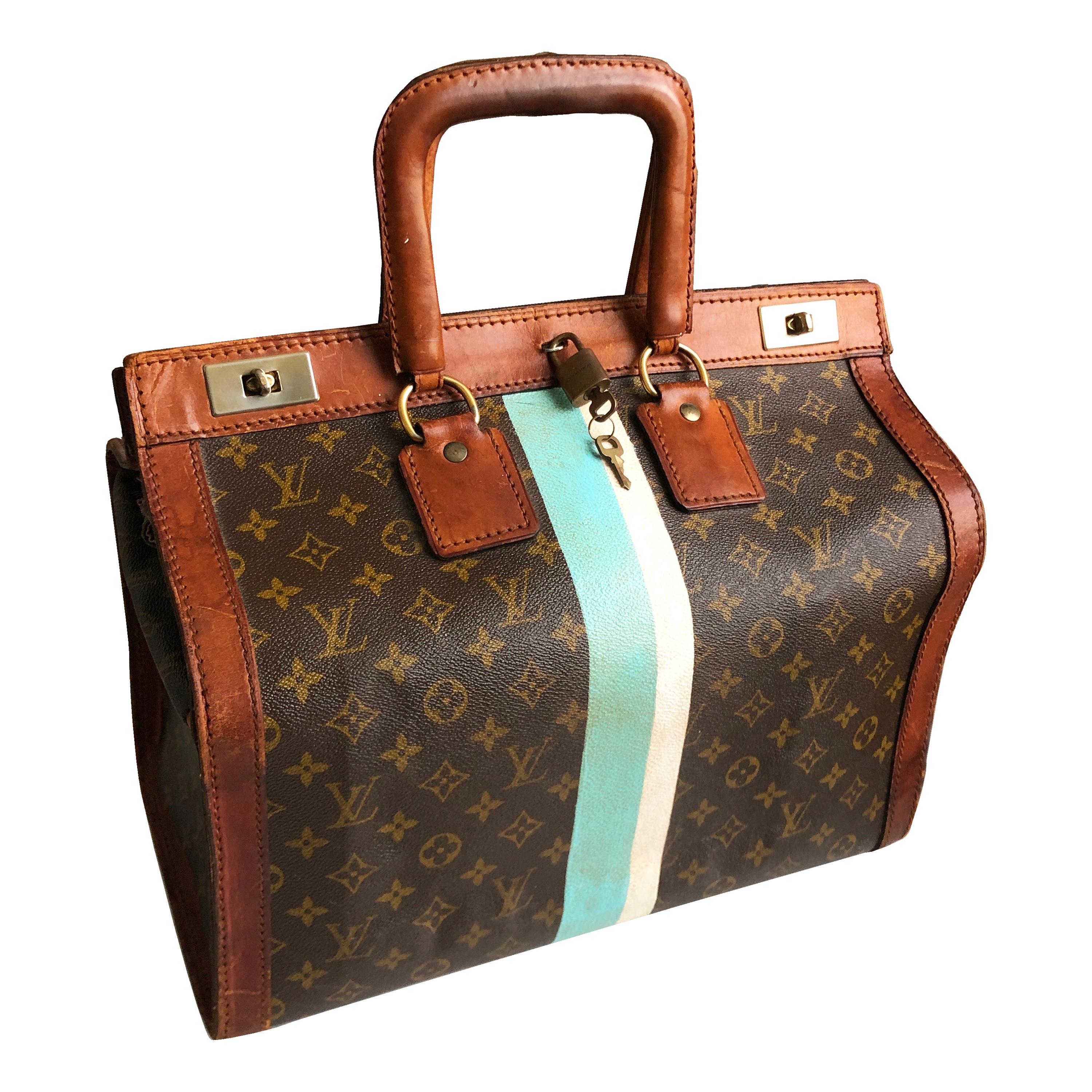 Vintage Louis Vuitton Steamer Bag Carry All Monogram Canvas 1950s Doctors  Bag at 1stDibs