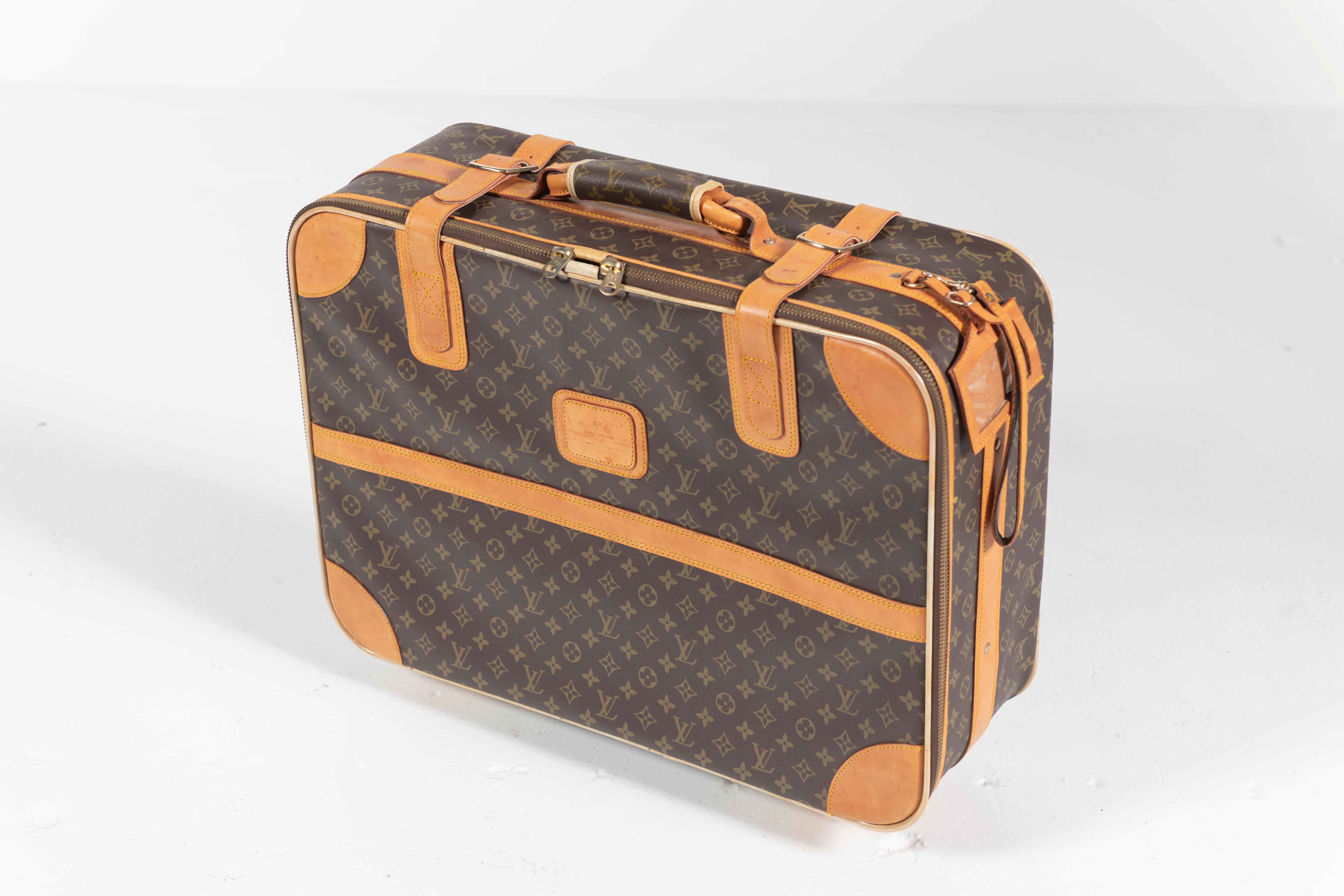 Vintage Louis Vuitton Suitcase, Monogrammed Coated Canvas, Small-Sized For Sale 1