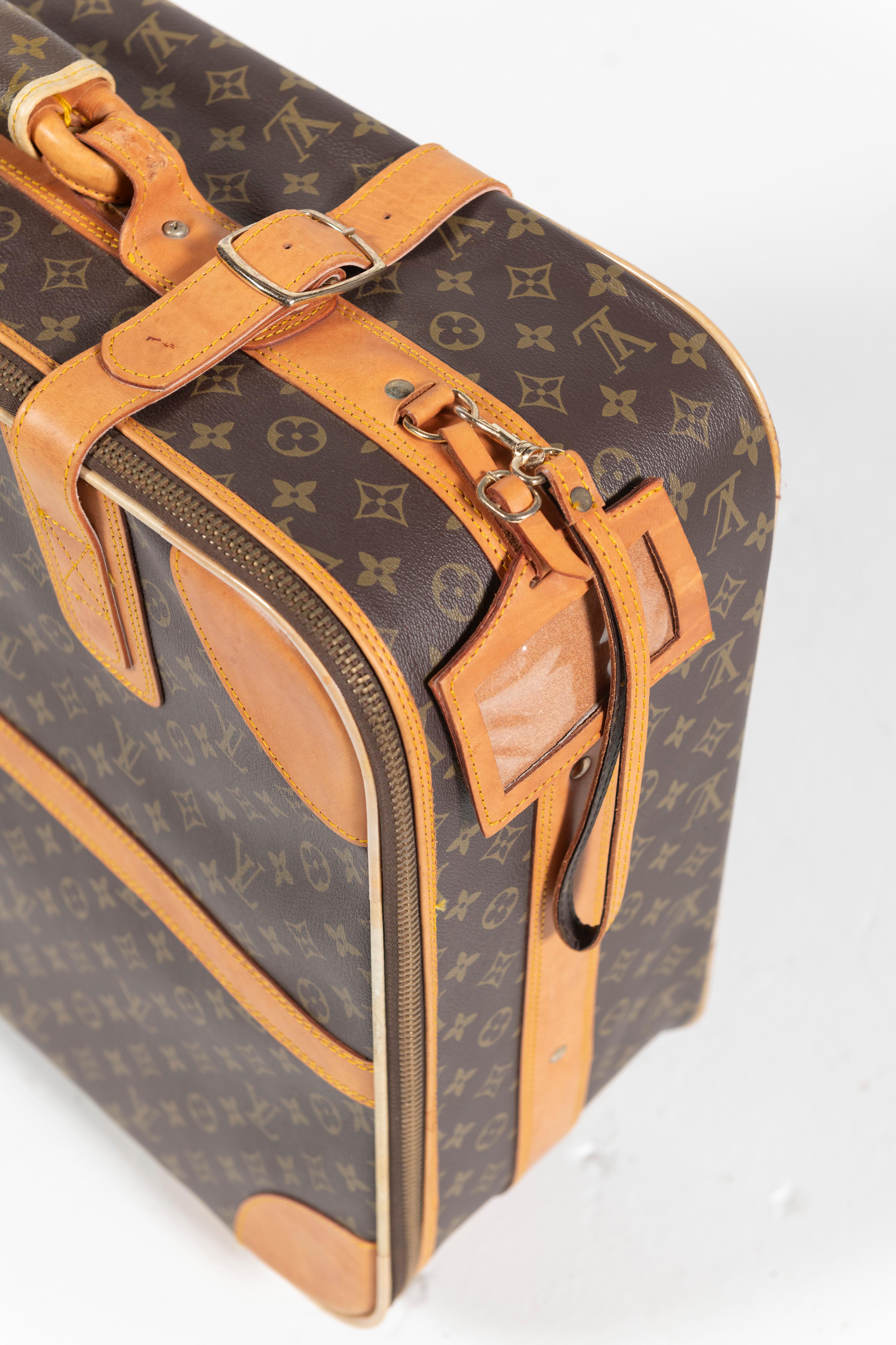 Vintage Louis Vuitton Suitcase, Monogrammed Coated Canvas, Small-Sized For Sale 3