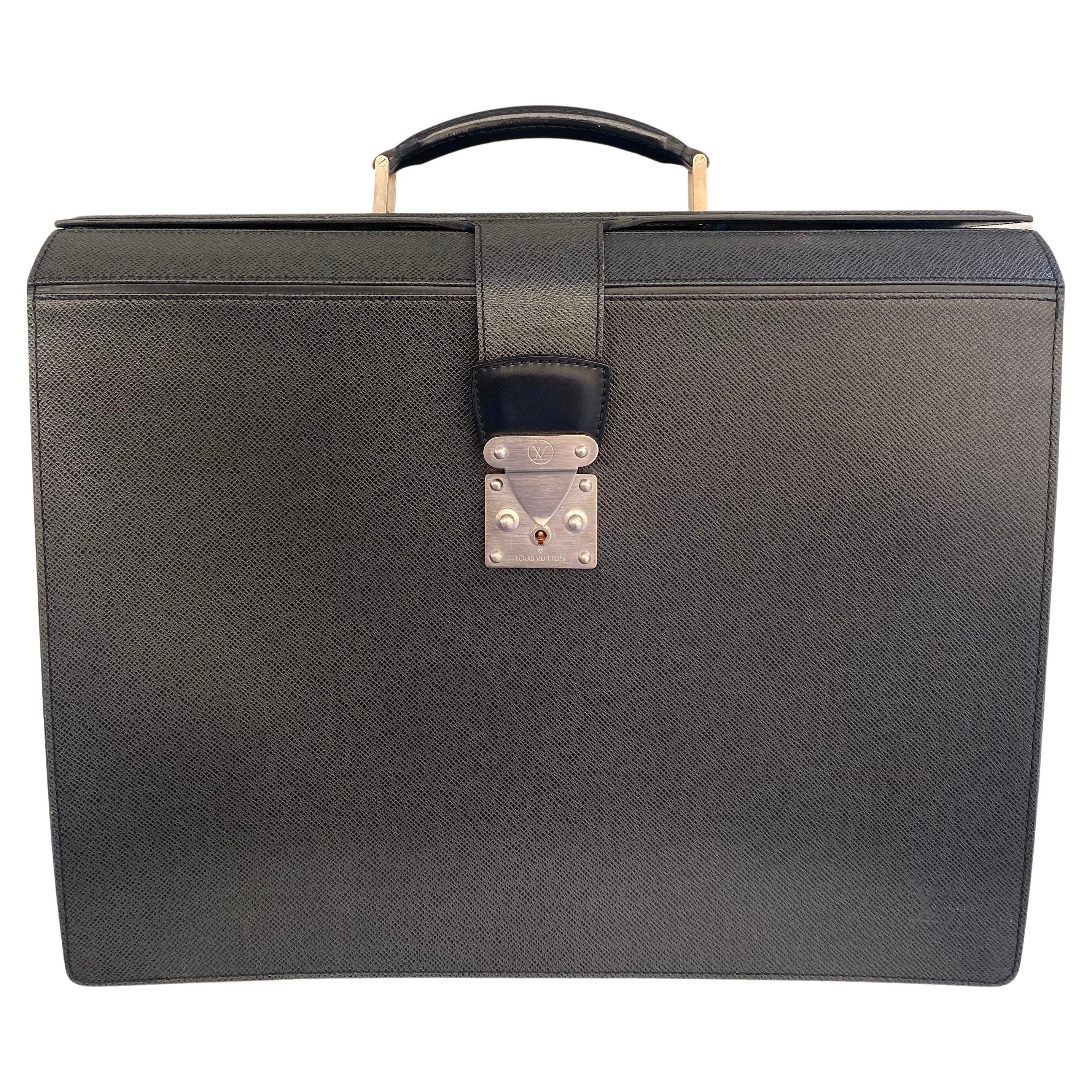 Vintage Louis Vuitton Taiga Leather Pilot Briefcase  For Sale